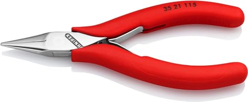 Knipex 35 21 115 Electronics Pliers with Half-Round Jaws - Precision Wire Stripping & Cutting Tool for DIY, Jewelry Making & Electrical Work