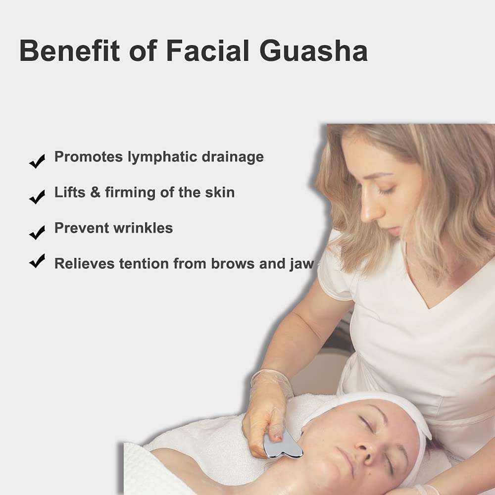 FeelFree Sport 6-Piece Stainless Steel Gua Sha Tool Set - Facial & Muscle Scraper, Acupressure Massage Pen for Pain Relief & Soft Tissue Mobilization - Perfect for Home Spa, Physical Therapy & Self-Care Routine