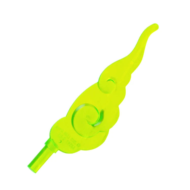 LEGO Minifigure Accessory - Wave Rounded Straight Swirls with Bar End (Cloud/Wind Gusts) in Trans Bright Green [68547] - Perfect for LEGO City, Ninjago & Creator Sets - DIY Building & Collectible Display