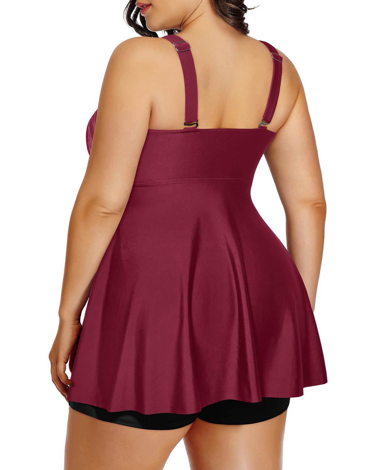 Two Piece Plus Size Tankini Swimsuits for Women - Tummy Control Swim Top with Shorts, Long Flowy Bathing Suits | Perfect for Beach Vacations, Pool Parties & Summer Getaways