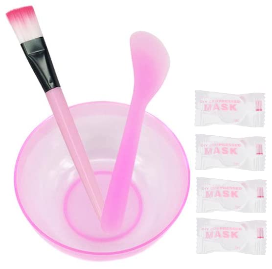 Professional DIY Face Mask Mixing Bowl Set with Spatula & Soft Brushes - 4-Piece Salon Quality Facial Tool Kit for Skincare, Spa & Home Beauty Treatments