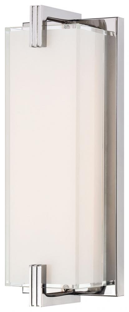 George Kovacs P5219-077-L Cubism LED Wall Sconce in Chrome - Modern Lighting for Living Room, Bedroom & Hallway