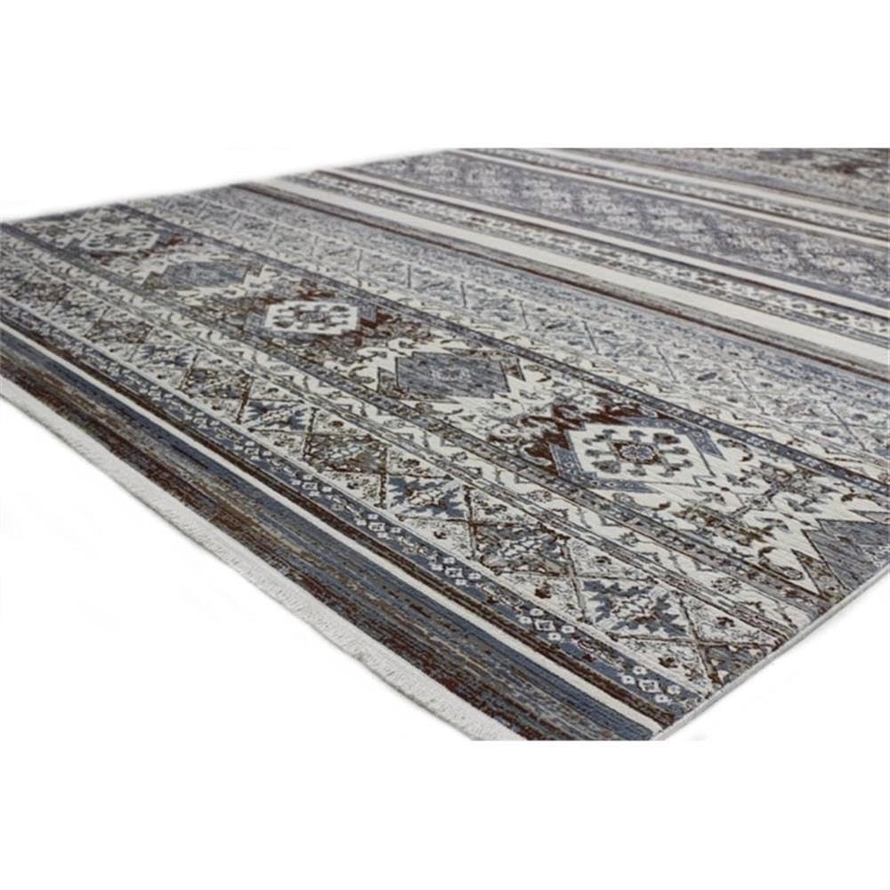 Luxury Bashian Collection Area Rug - 2.6’ x 10’ Power Loom Viscose & Polyester Runner Rug for Entryway, Living Room, Hallway - Ivory/Red Home Decor - Perfect for Modern, Farmhouse & Boho Style Interiors