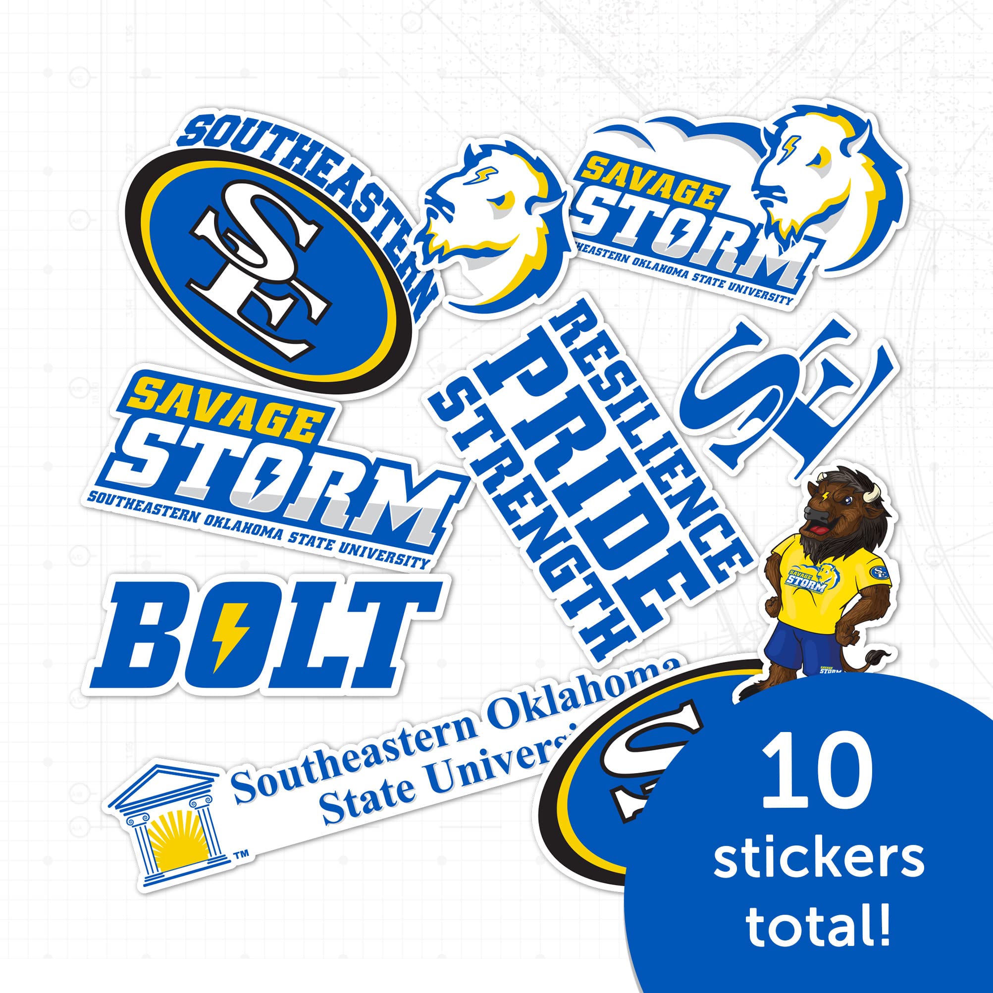 Desert Cactus SE Oklahoma State University Sticker - Savage Storm Vinyl Decals for Laptop, Water Bottle, Car & Scrapbook - Durable T2 Decal for College Pride & School Spirit - Perfect for Students, Alumni & Fans