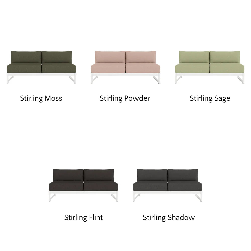 Breeze XL Outdoor 2-Seat Armless Sofa - Waterproof Patio Furniture for Garden, Poolside & Balcony Relaxation