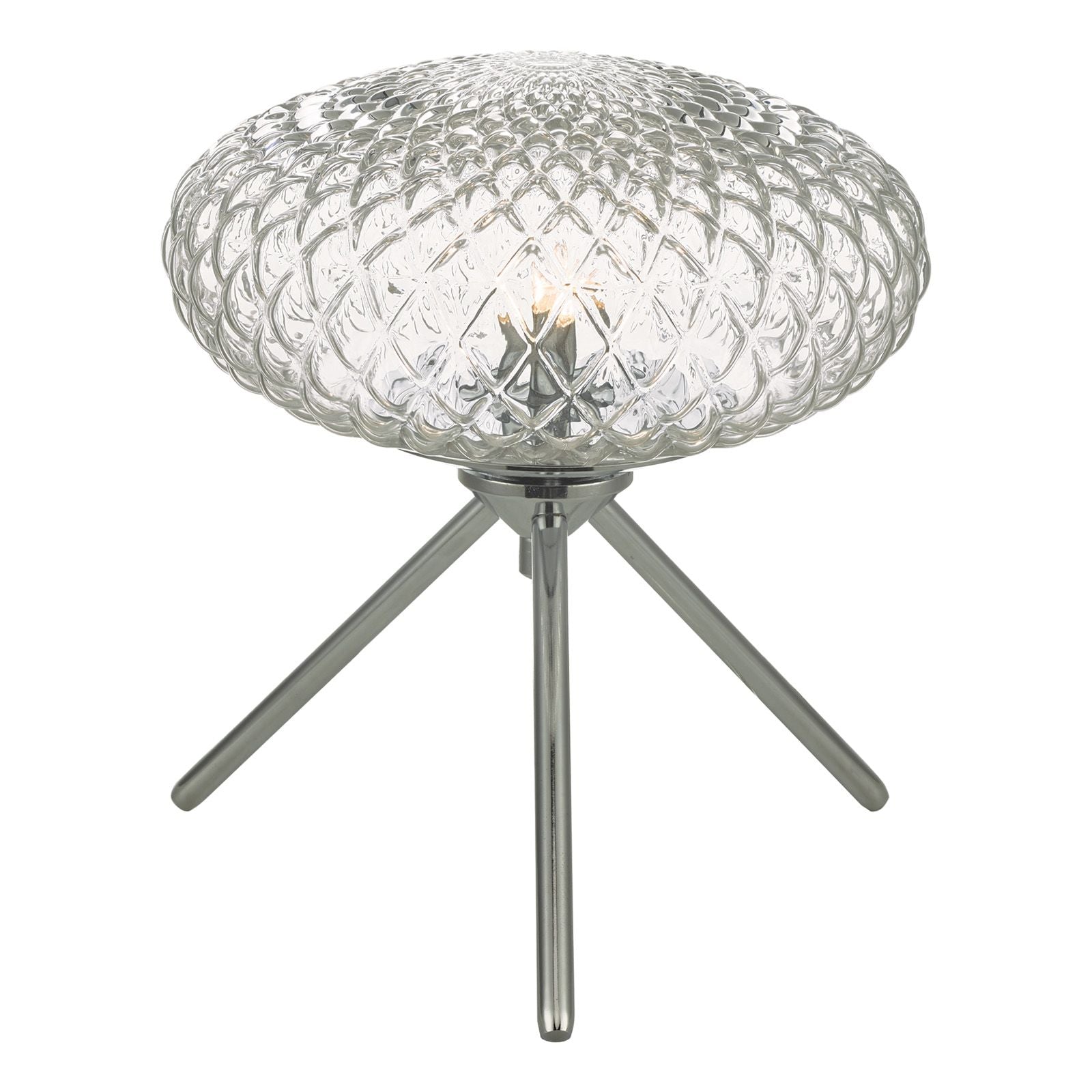 Bibiana Modern Table Lamp with Polished Chrome Base - Perfect for Bedroom, Living Room & Office Lighting