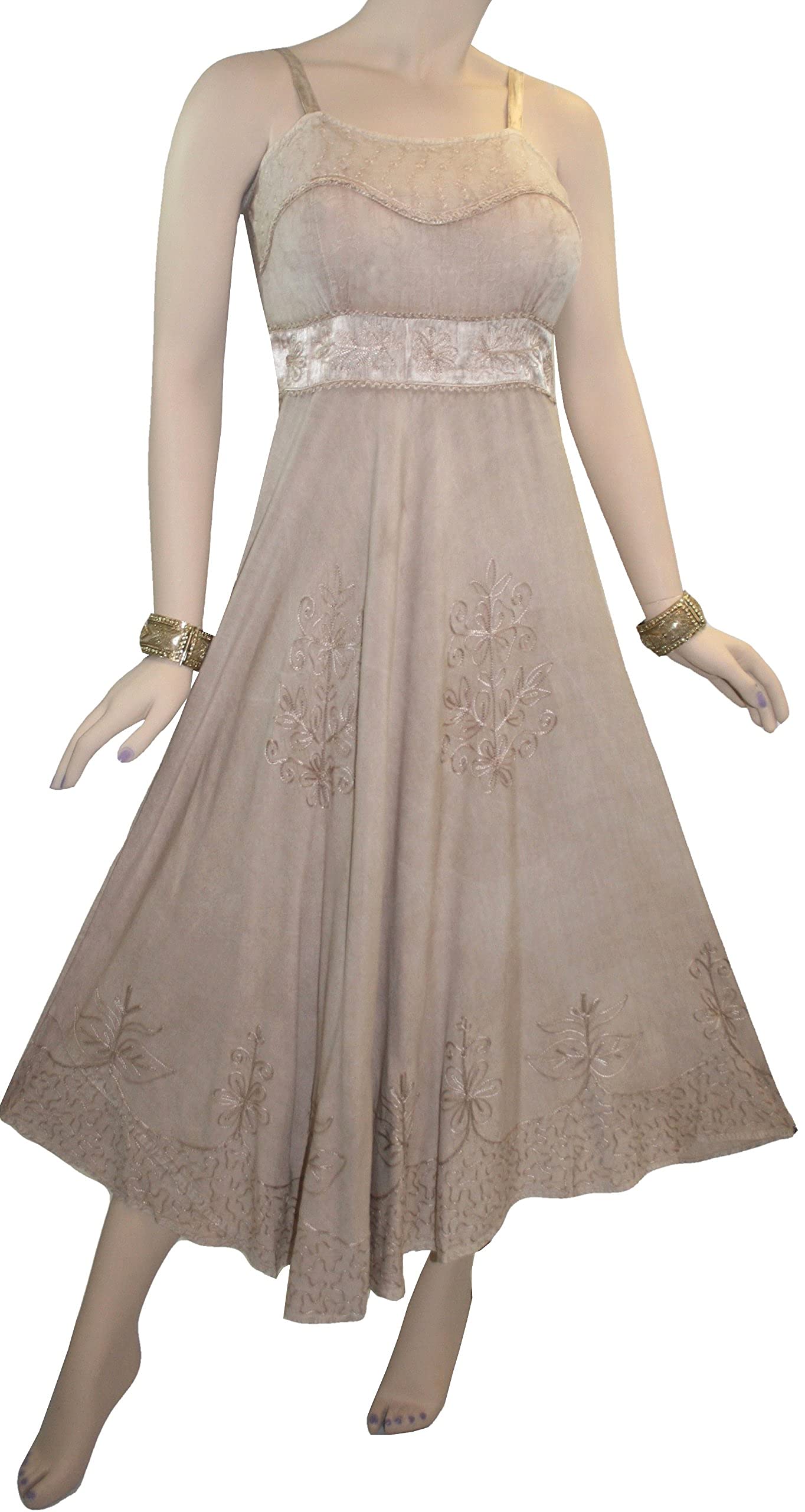 Agan Traders Women's Sleeveless Vintage Summer Dress - Empire Waist Renaissance Style for Spring & Summer 2025 | Perfect for Weddings, Parties & Boho Fashion