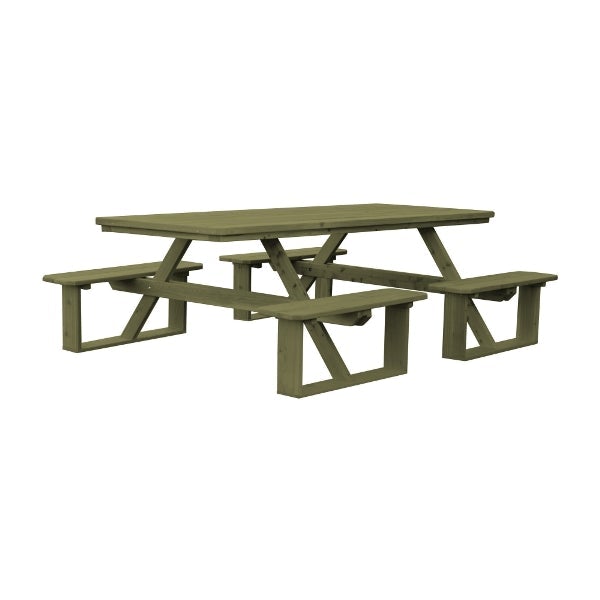 Premium 8ft Western Red Cedar Walk-In Table - Durable Outdoor Dining & Gathering Furniture for Patio, Garden, and Backyard Entertaining