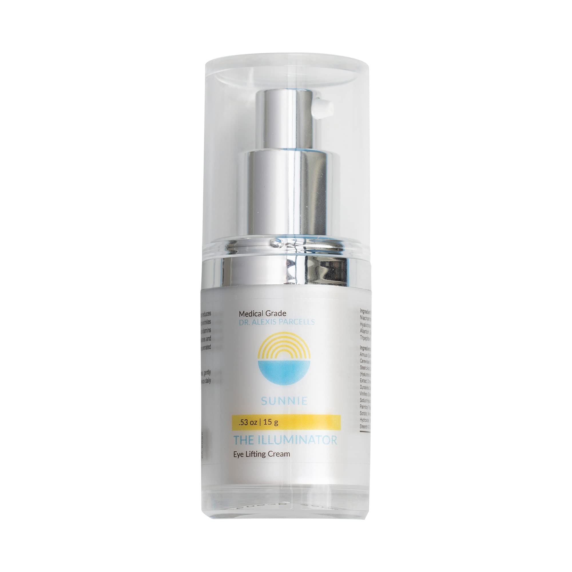SUNNIE Illuminating Eye Cream for Dark Circles, Puffiness & Wrinkles - Anti-Aging Brightening Treatment (0.53 oz/15g) - Perfect for Morning & Night Skincare Routine