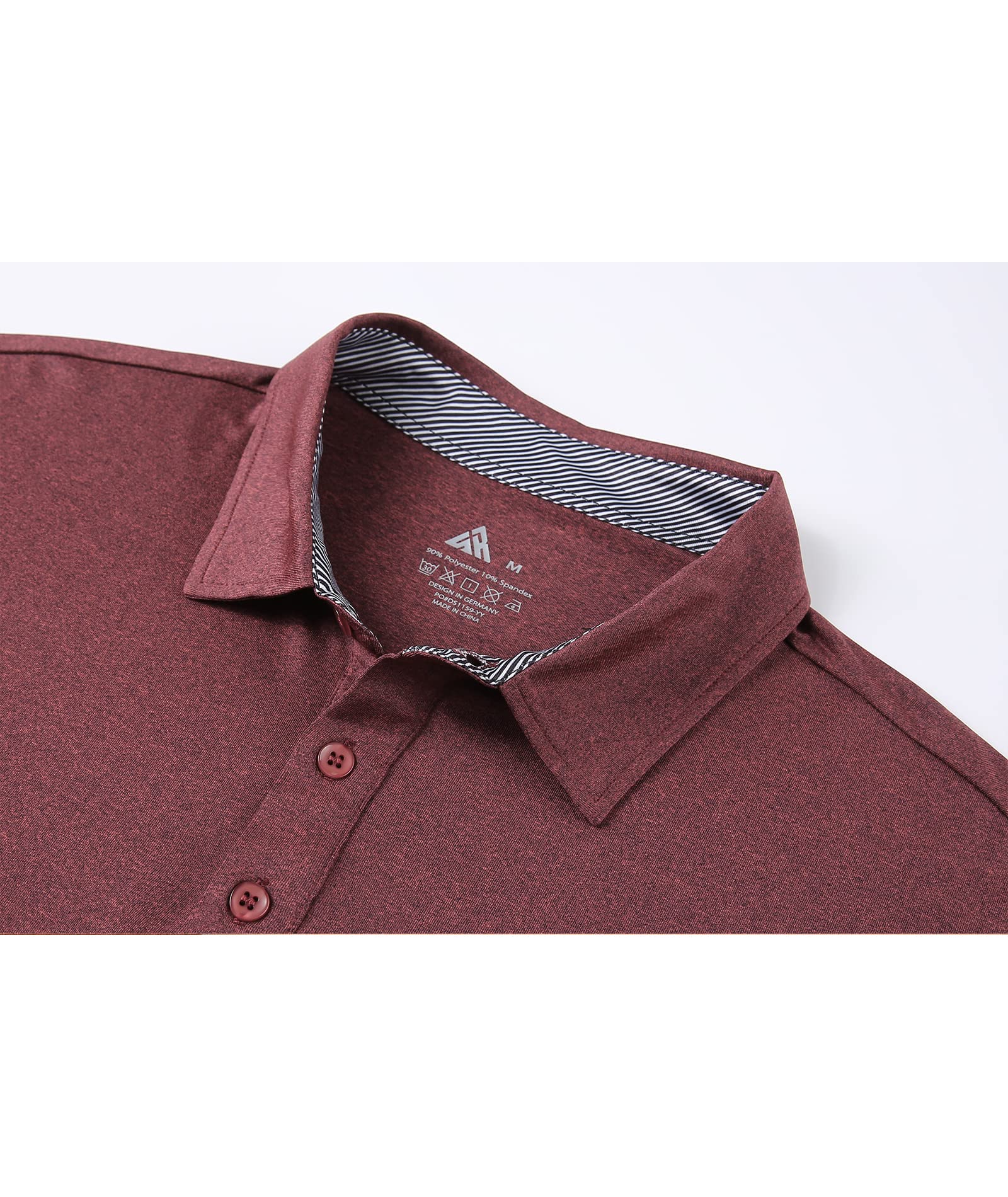V VALANCH Men's Performance Golf Polo Shirt - Moisture Wicking Quick Dry Short Sleeve Shirt for Summer - Perfect for Golf, Tennis & Casual Wear