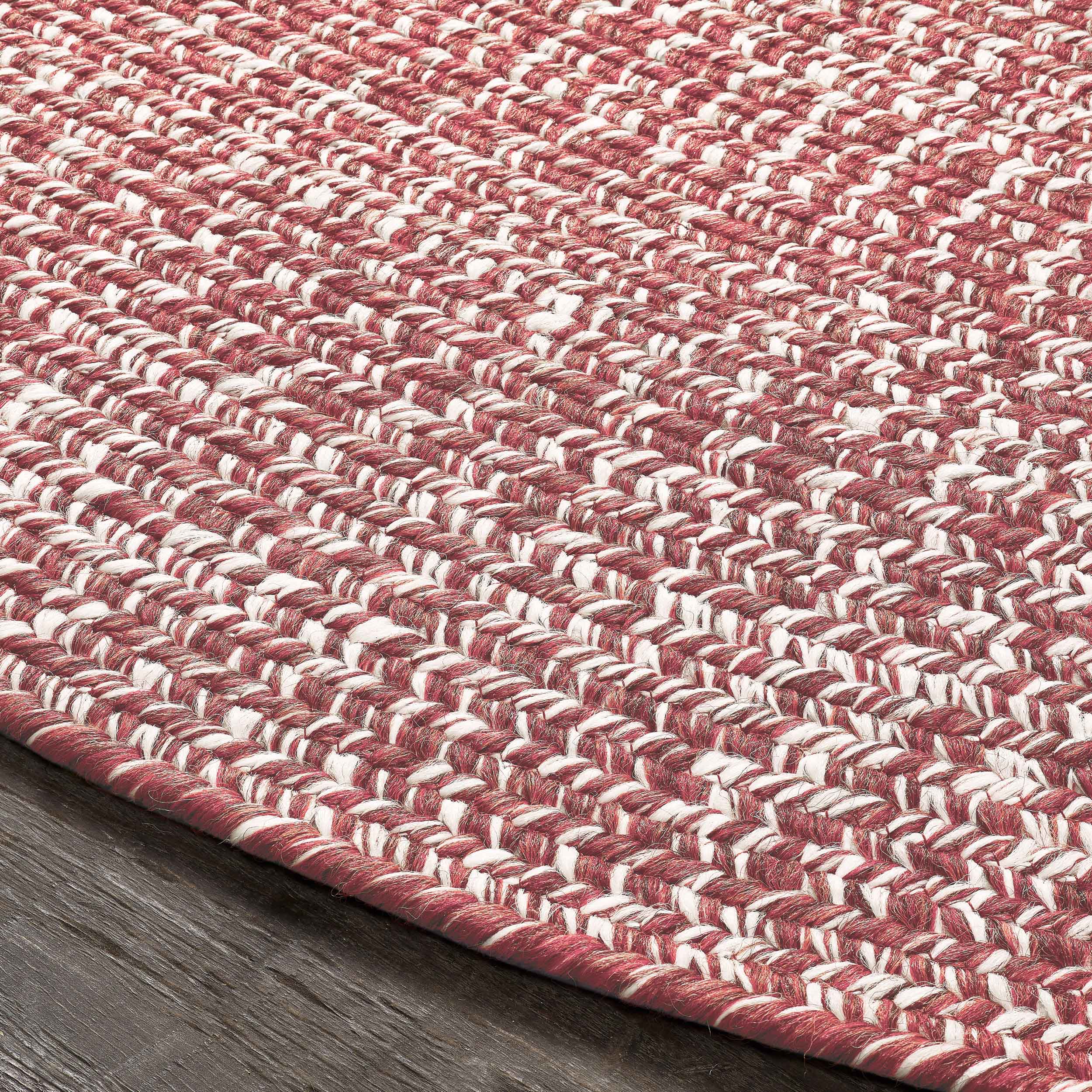 Reversible Braided Area Rug - Non-Slip Two Tone Indoor/Outdoor Rug for Living Room, Bedroom, Patio - Soft & Durable Home Decor