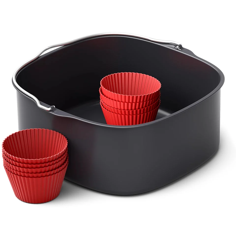 HD9957 XXL Air Fryer Accessory Baking Kit - Non-Stick Oven Safe Bakeware Set for Healthy Cooking | Perfect for Roasting, Baking, and Air Frying Chicken, Vegetables & Desserts