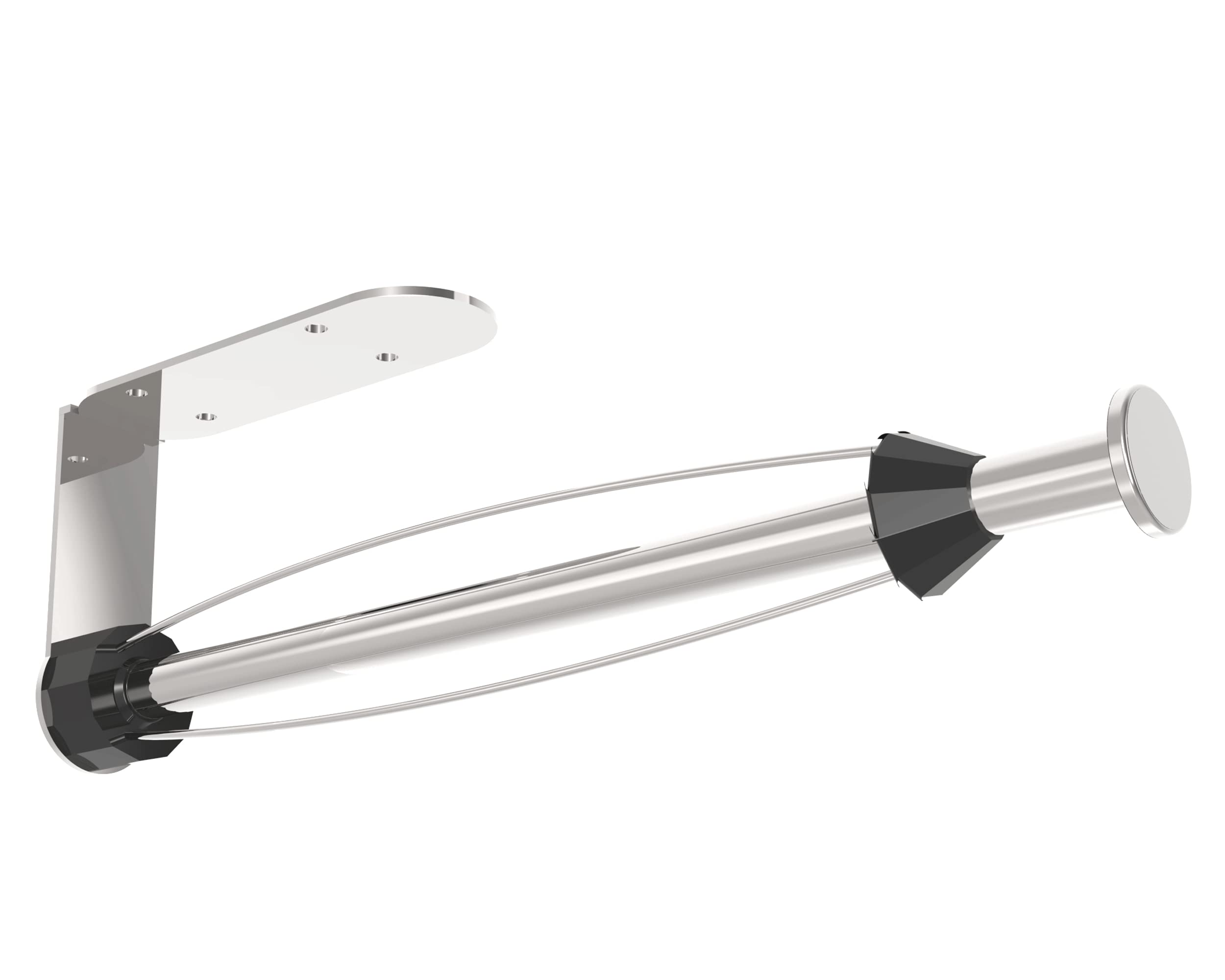 Under Cabinet Paper Towel Holder - Self Adhesive Stainless Steel Kitchen Towel Rack with Damping, Brushed Nickel Finish, Corrosion & Rust Resistant - Perfect for Kitchen Countertop, Bathroom, Office & RV Use