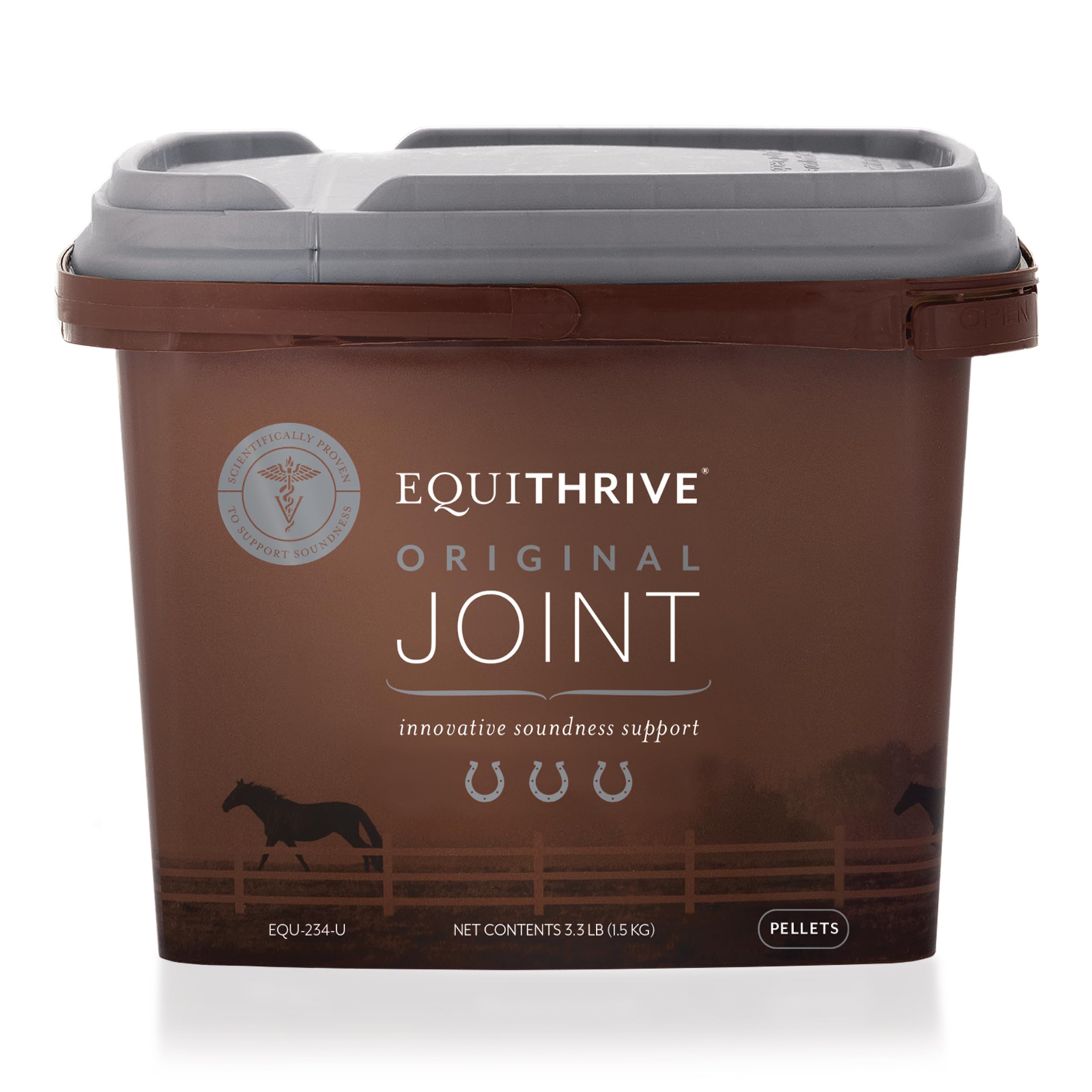 Equithrive Original Joint Supplement for Horses - Resveratrol & Hyaluronic Acid Pellets - Supports Joint Health for Performance, Training & Senior Horses - 3.3 lb Bag - Ideal for Competition Prep & Daily Equine Care