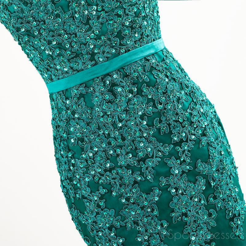 Elegant Off Shoulder Green Lace Beaded Mermaid Evening Prom Dress - Unique Party Gown for Formal Events, Custom Long Prom Dresses for Women - Perfect for Prom Night, Homecoming, and Special Occasions