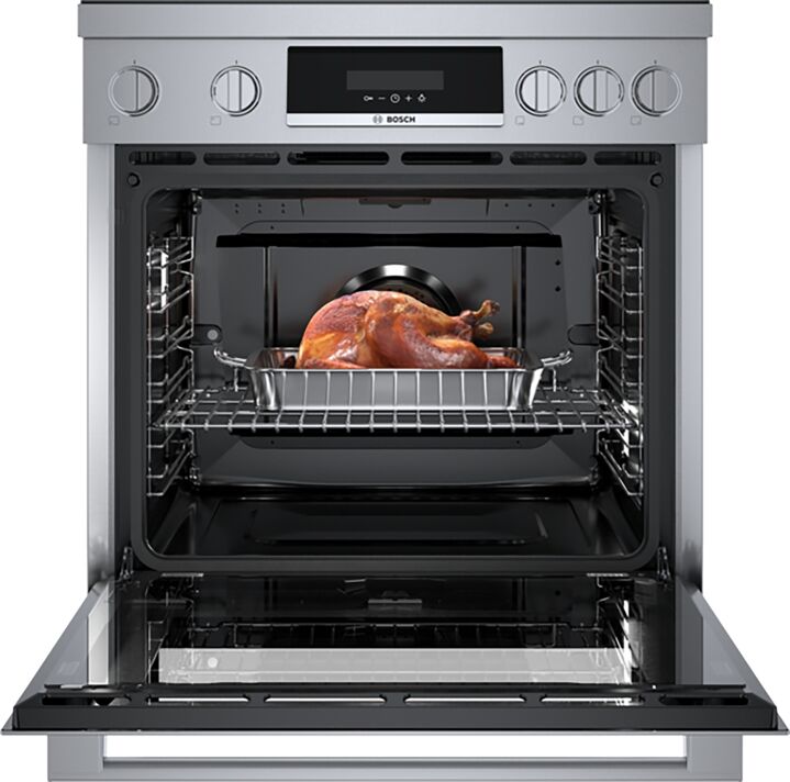 Bosch HIS8055C 30-Inch Stainless Steel Industrial Style Electric Induction Range - 3.9 cu. ft. Capacity for Professional Home Cooking & Commercial Kitchens