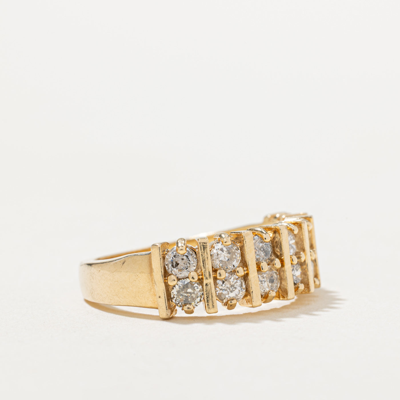 0.84ctw Multi Column Diamond Engagement Ring - Size 6.25 | Elegant Wedding Band for Women | Perfect for Proposals, Anniversaries & Special Occasions