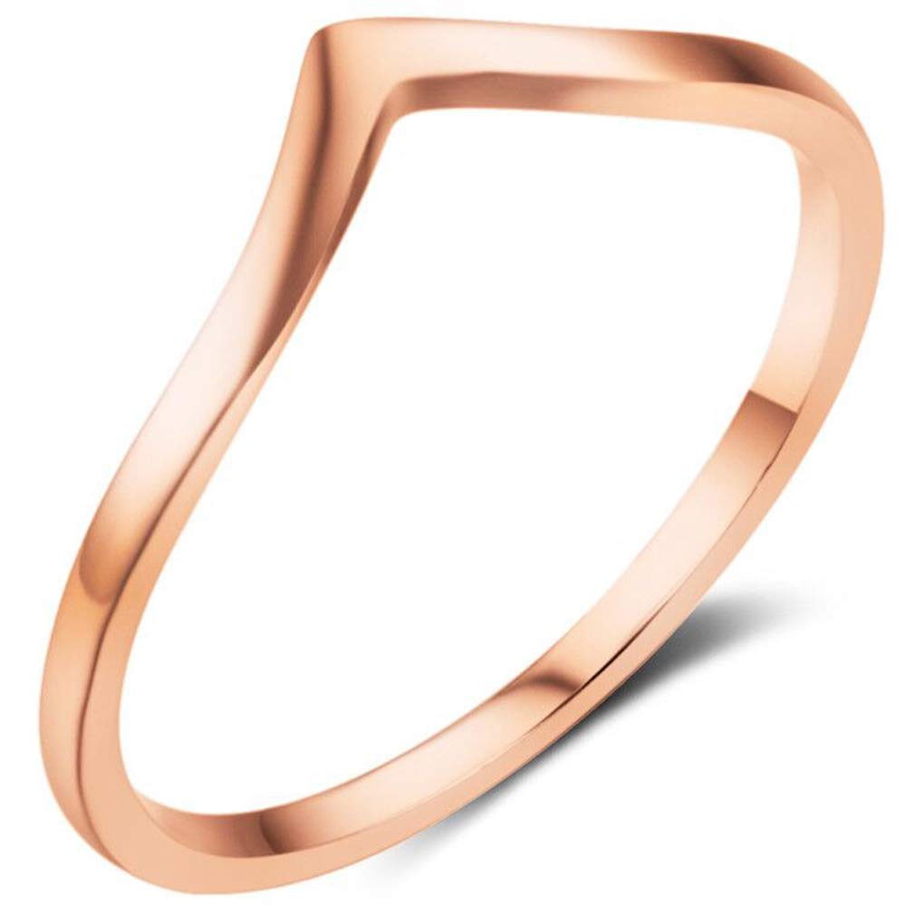 Jude Jewelers Stainless Steel Pointed Chevron Classic Simple Plain Statement Promise Ring - Perfect for Engagements, Anniversaries & Romantic Gifts