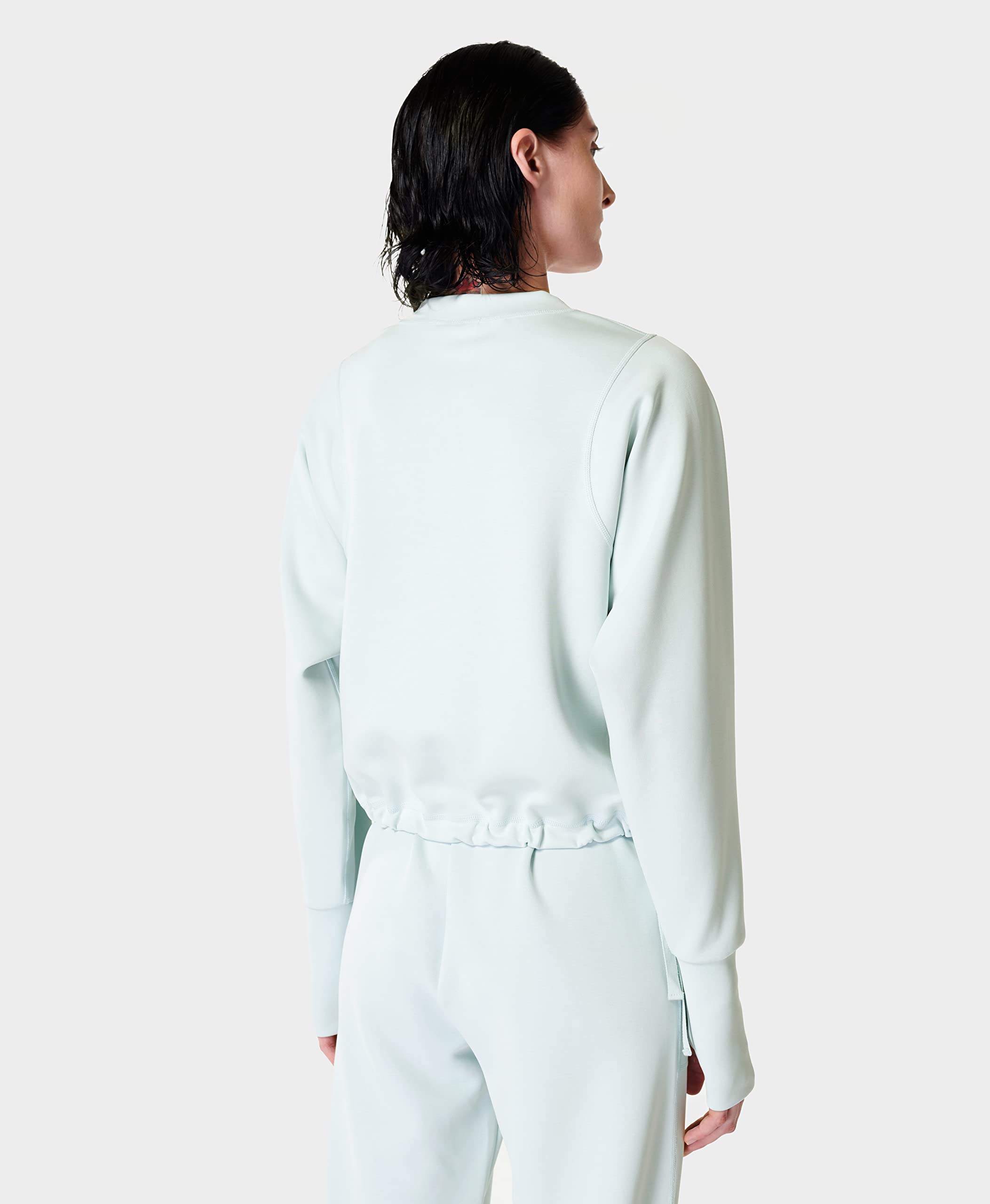 Sweaty Betty Women's Sand Wash Crew Neck Sweatshirt - Frost Blue | Soft Casual Pullover for Yoga, Running & Lounge Wear
