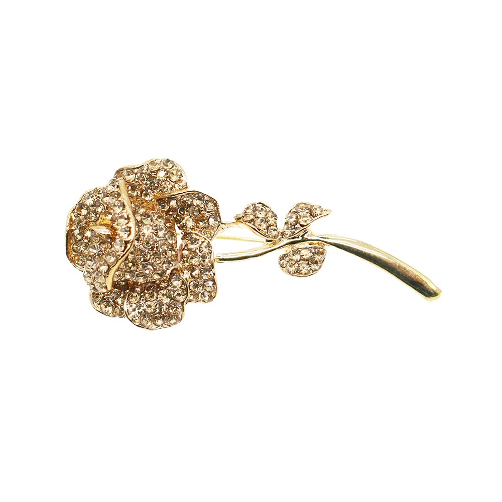 Crystal Pearl Flower Brooches Pins - Fashion Rhinestone Floral Brooch for Women, Elegant Wedding Party Dance Banquet Accessories, Gift for Bridesmaids Mother of the Bride Prom Evening Dress Jewelry