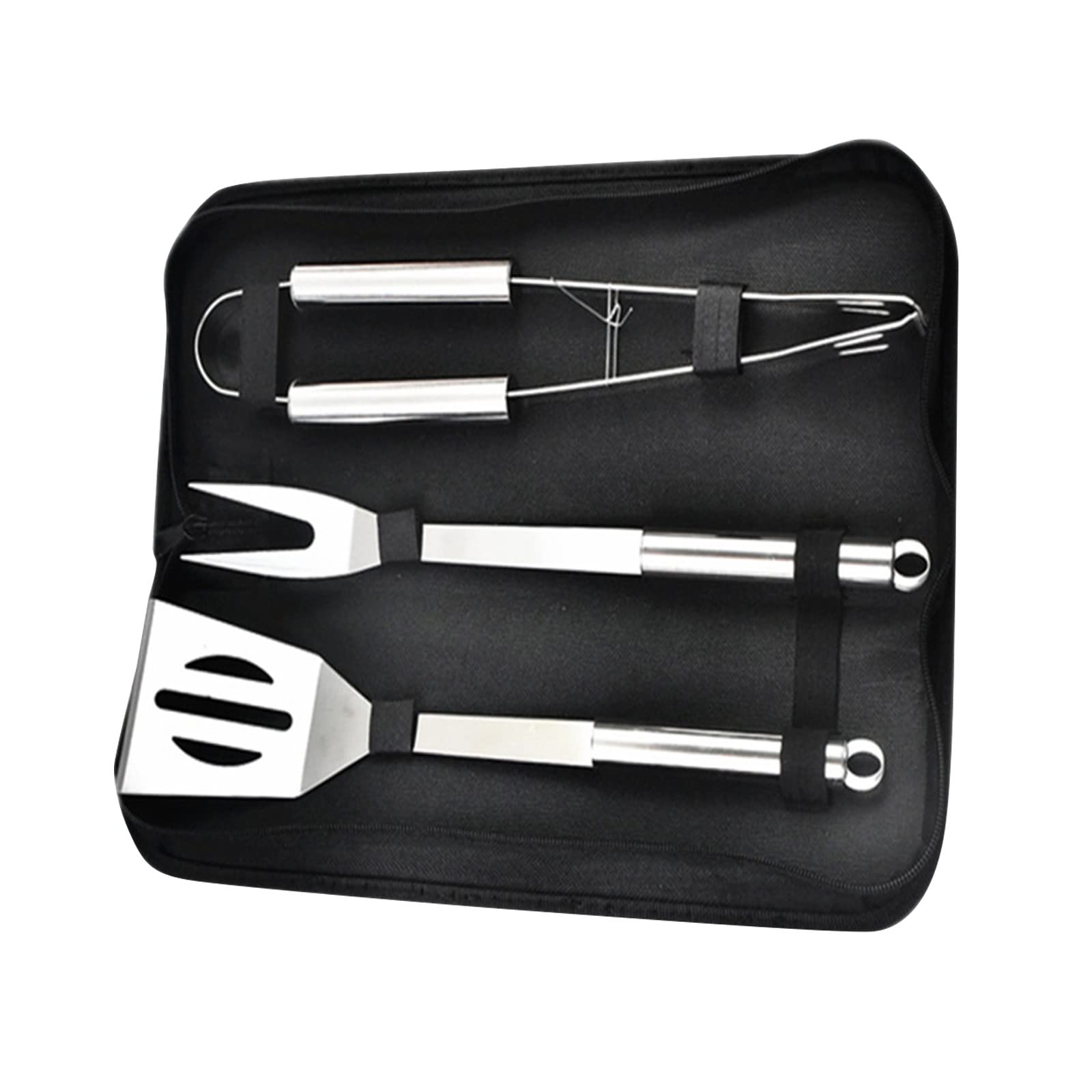 Premium Stainless Steel BBQ Grill Tool Set - Portable Nonstick Cooking Utensils Kit with Carrying Case for Outdoor Grilling, Camping & Backyard Parties (Multicolor, One Size) - Perfect for Picnics, Tailgating & Home Barbecues