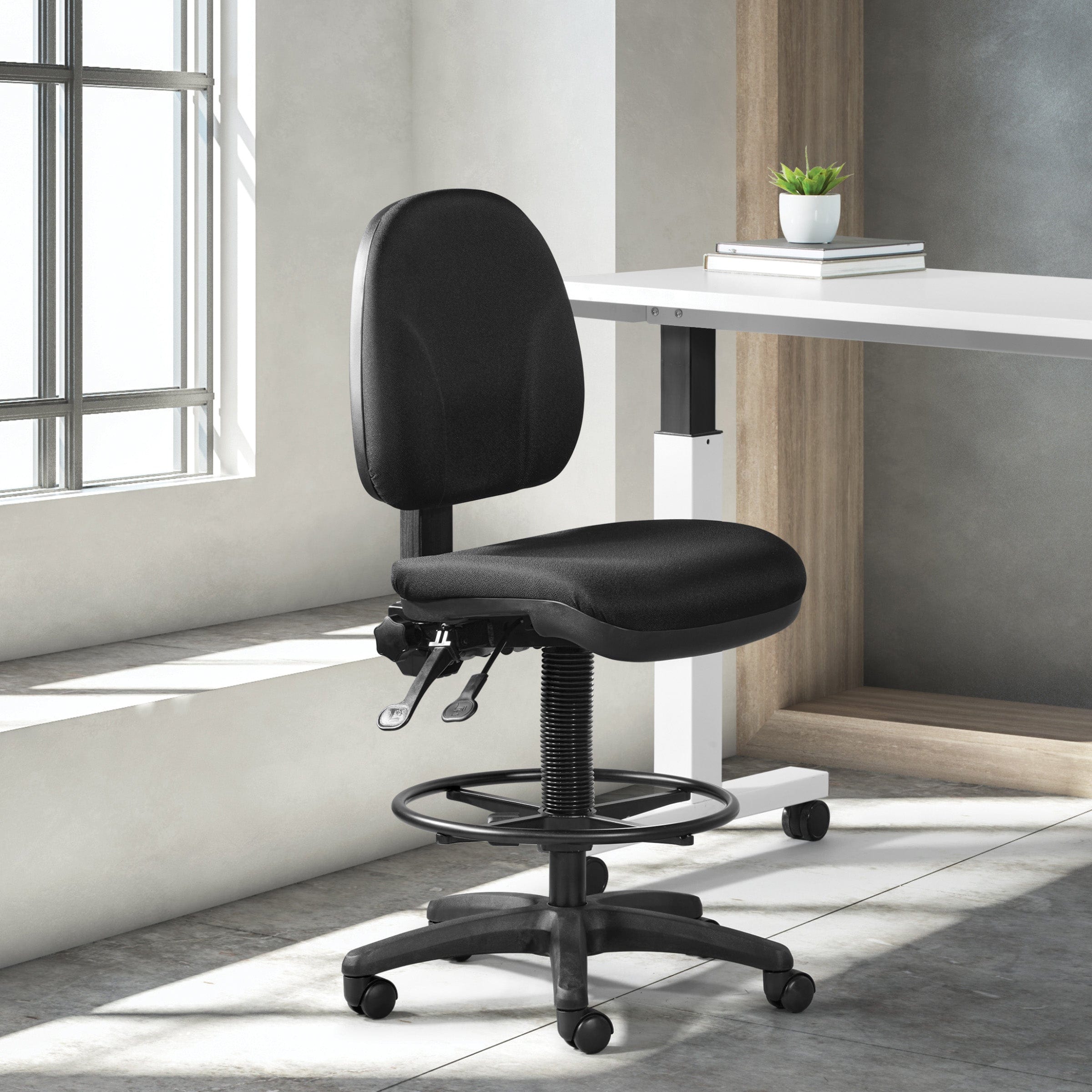 Office Star Work Smart Deluxe Ergonomic Drafting Chair [DC940] - Adjustable Height Swivel Chair for Architects, Designers & Home Office - Perfect for Drafting Tables, Standing Desks & Creative Workspaces