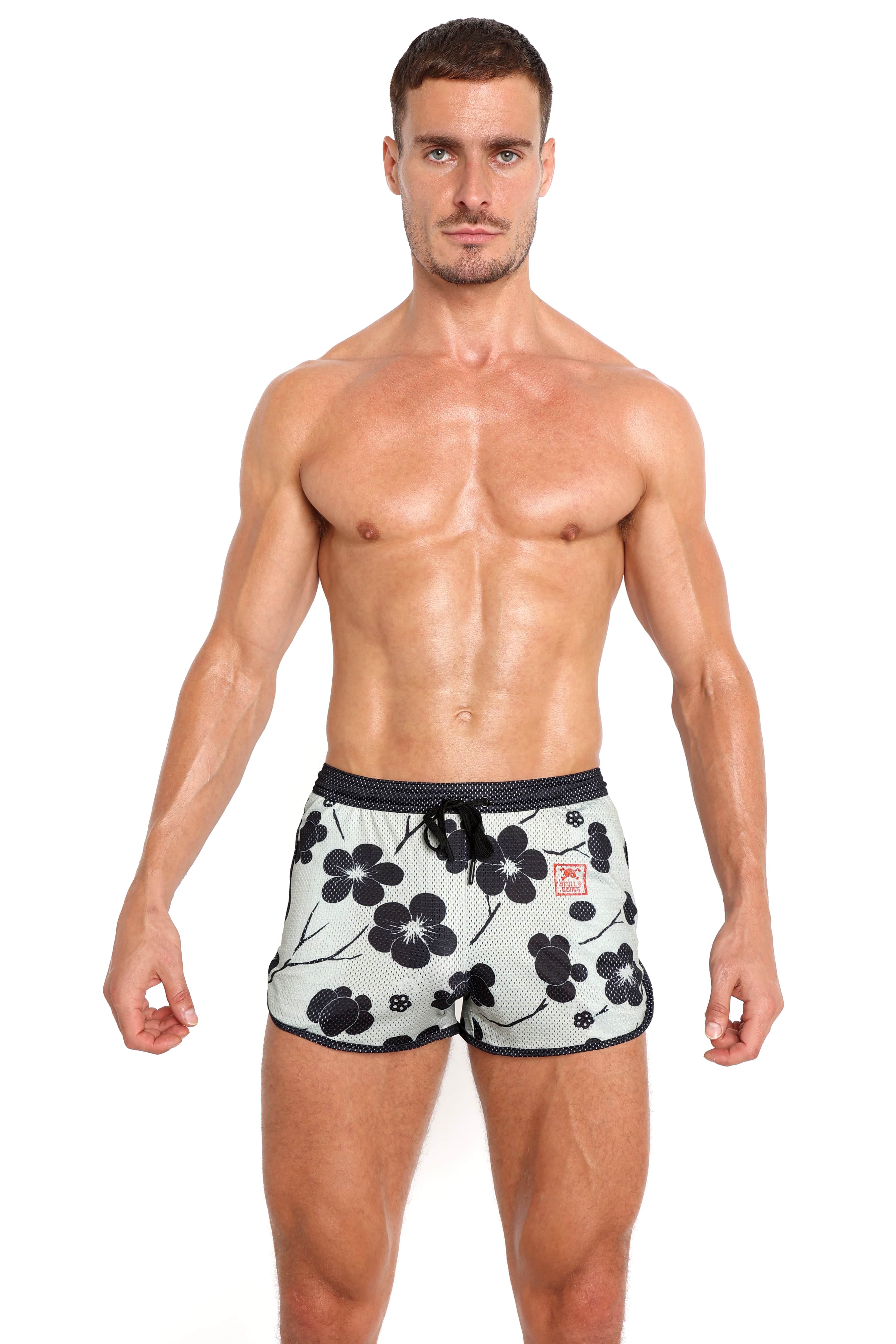 Japanese Floral Mesh Shorts - Breathable & Stylish Women's Summer Shorts for Casual Wear, Beach, and Yoga