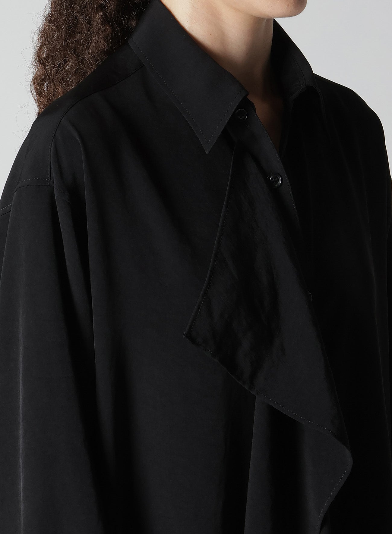 Elegant Crepe de Chine Blouse with Placket - Perfect for Office Wear & Casual Outfits