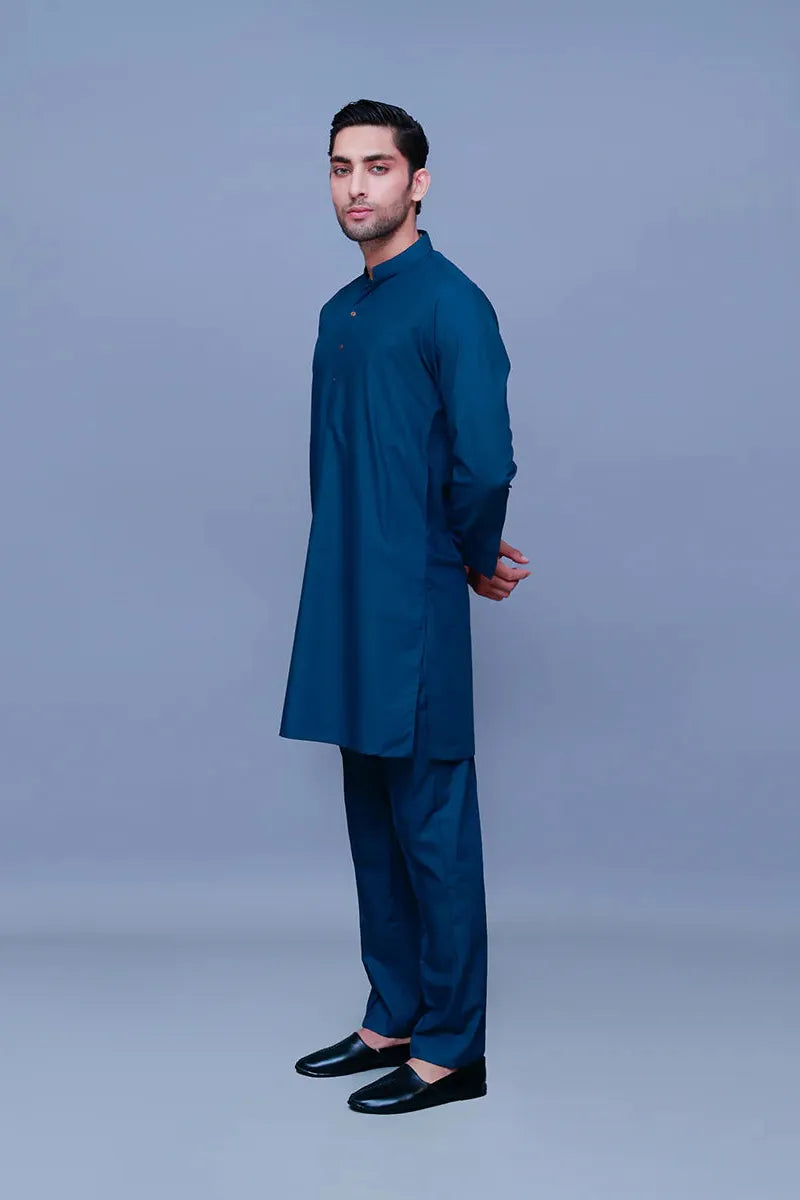 Amir Adnan Slim Fit Suit - Basic Poly Viscose Reflective Pond Design for Men | Perfect for Business Meetings, Weddings & Formal Events