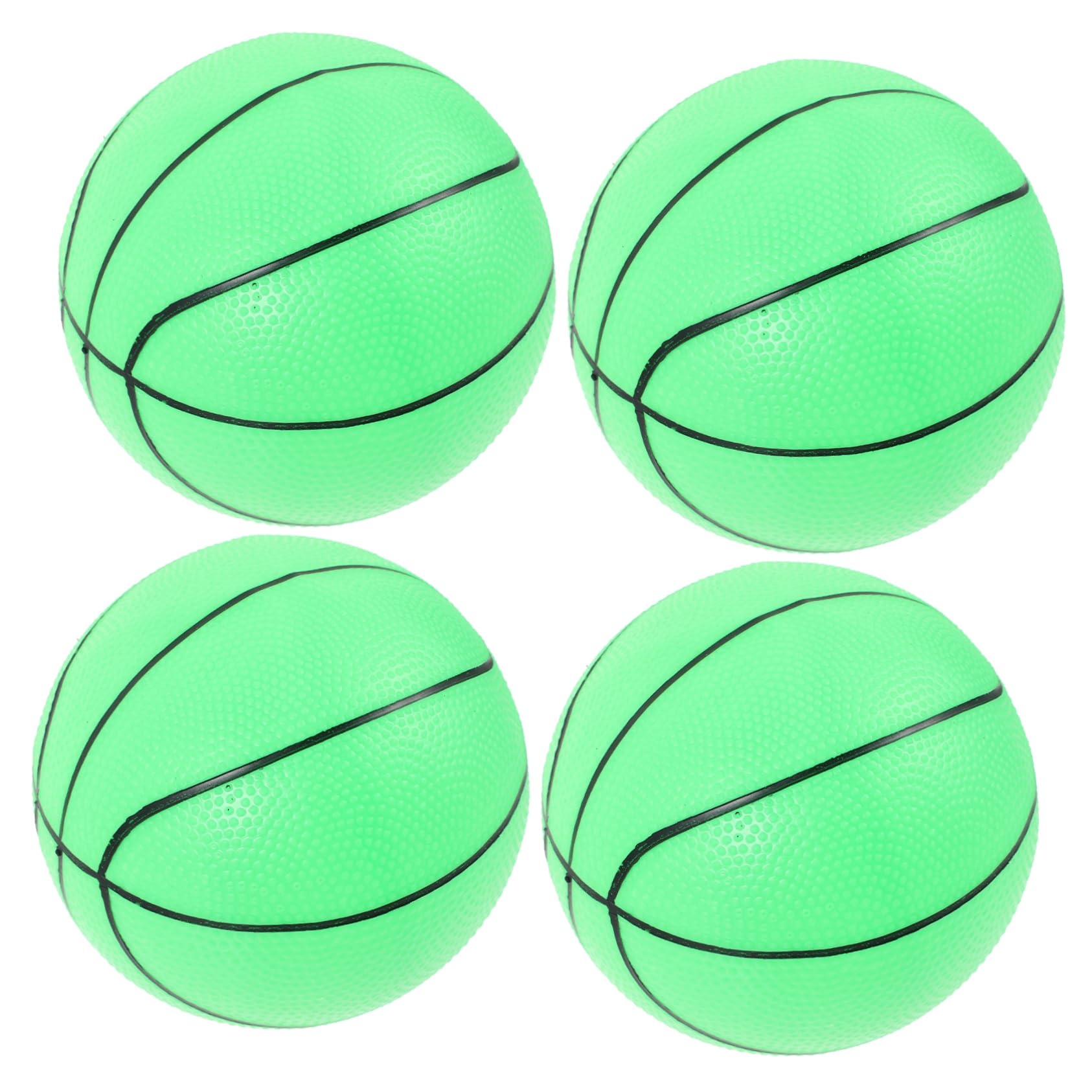 ERINGOGO Glow in the Dark Basketball Set - LED Light Up Bouncy Balls for Kids, Mini PVC Basketball Toys for Boys & Girls - Perfect for Outdoor Play, Night Games, and Toddler Sports Activities