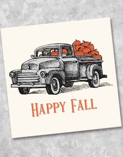 Happy Fall Pumpkins Beverage Napkins - 36 Count Autumn Party Paper Napkins for Thanksgiving, Halloween, and Seasonal Gatherings