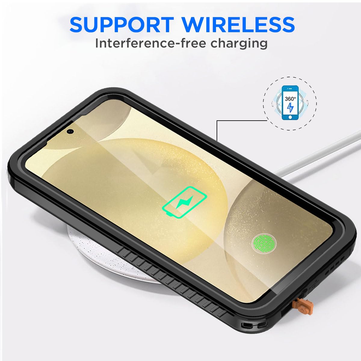 **AICase Samsung Galaxy S24 Plus Case - IP68 Certified Waterproof, Shockproof, Dustproof & Snowproof - Built-in Screen Protector - Full Body 360° Protection for S24+ (6.6
