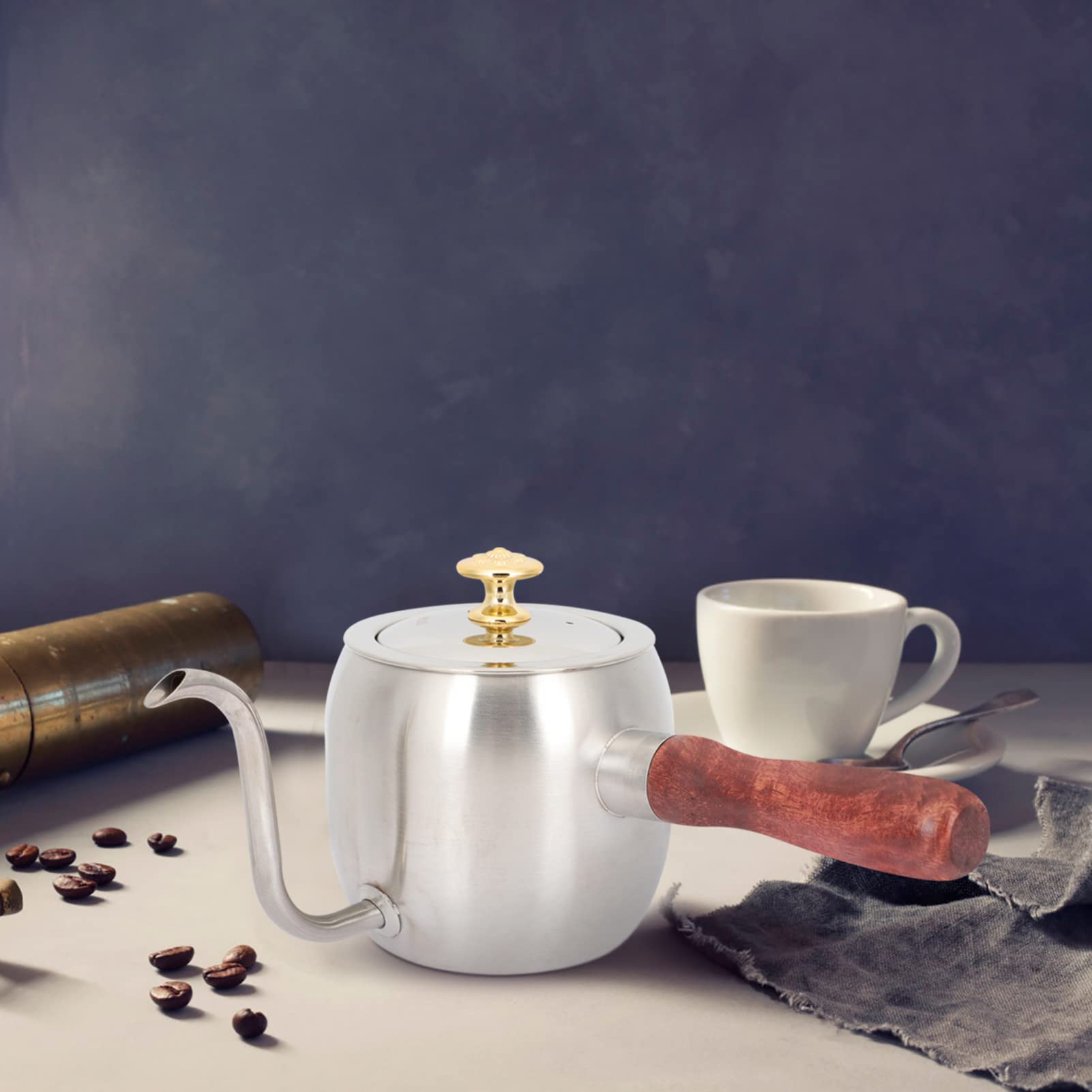 Premium Stainless Steel Gooseneck Kettle for Espresso, Drip Coffee & Turkish Coffee - Perfect for Home, Office & Specialty Brewing