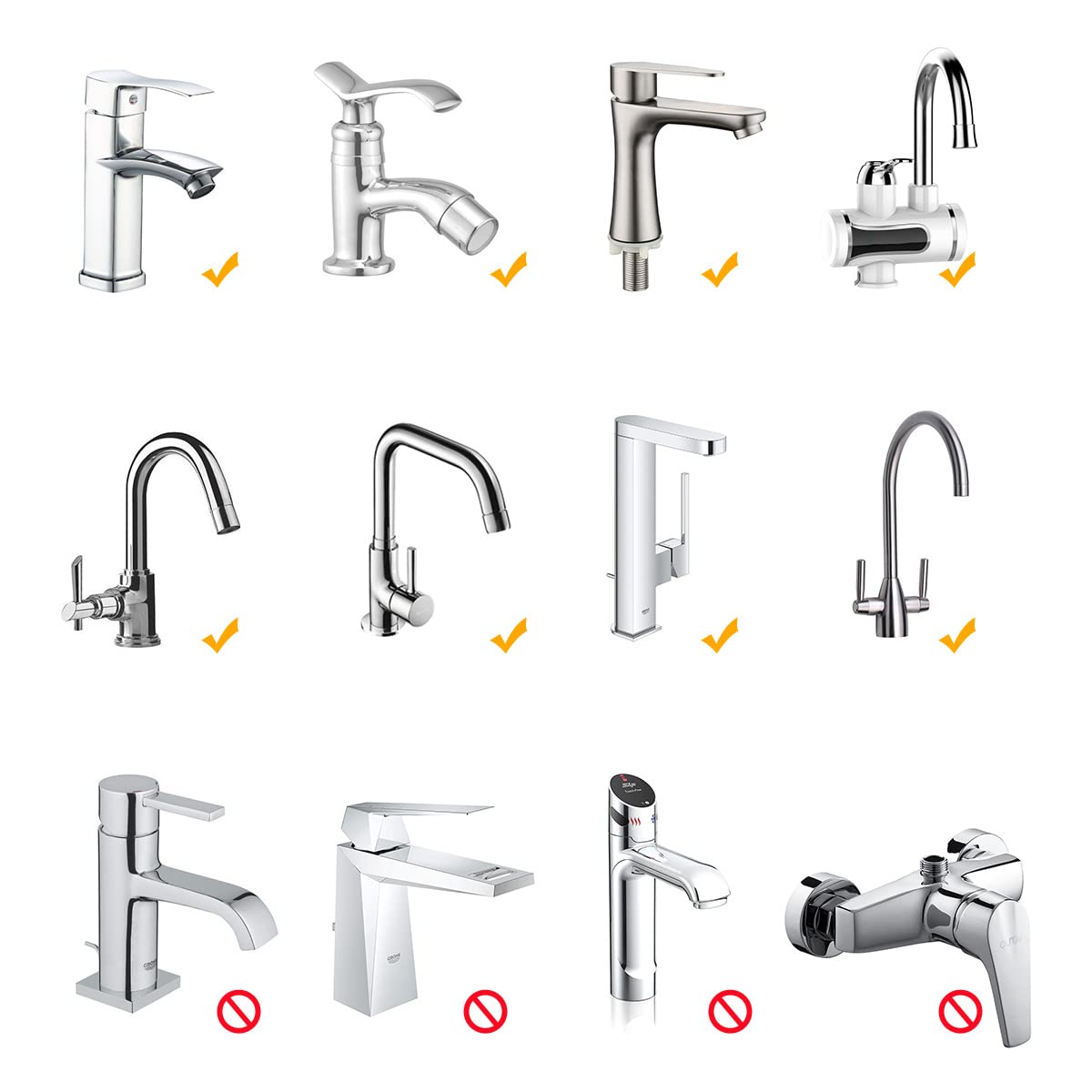 360° Flexible Kitchen Faucet Spray Head - 2 Mode Adjustable Water Saving Tap Nozzle with Removable Filter | Perfect for Washing Dishes, Cleaning Sinks & Filling Pots