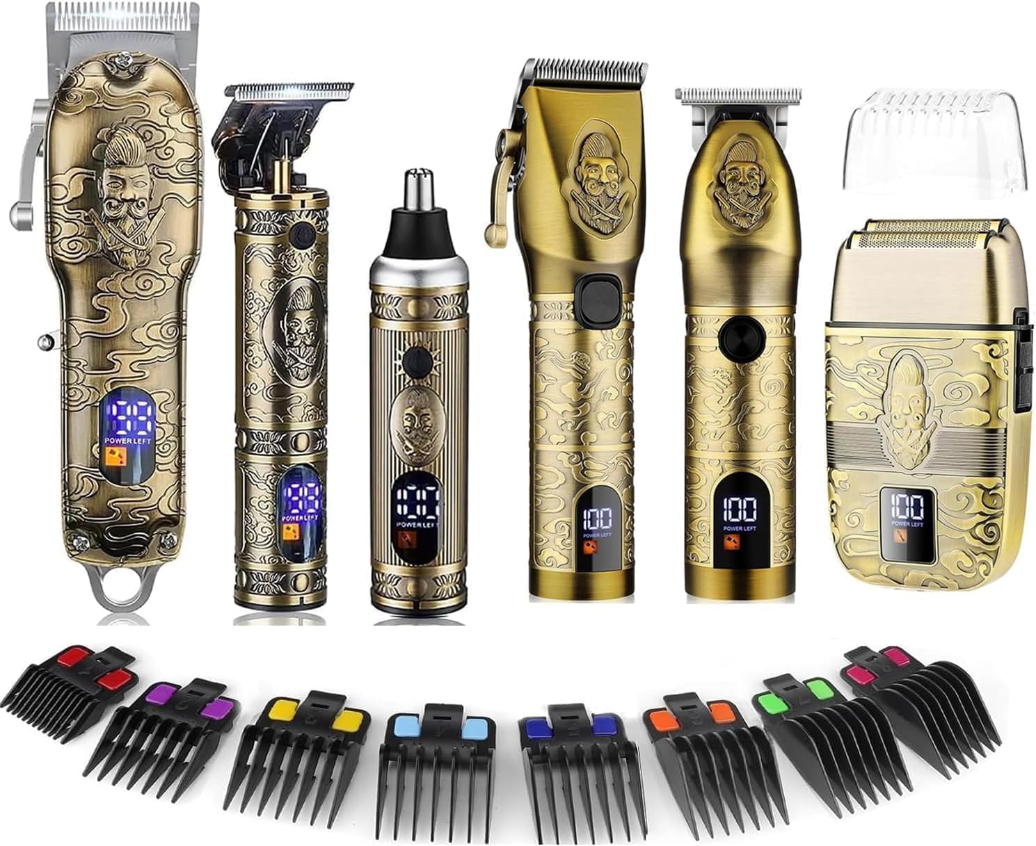 Professional Cordless Hair Clippers for Men - Electric Shaver & Beard Trimmer Kit, Barber-Grade Haircut Clippers with Precision Blades - Perfect for Home Haircuts, Beard Grooming & Professional Barber Use