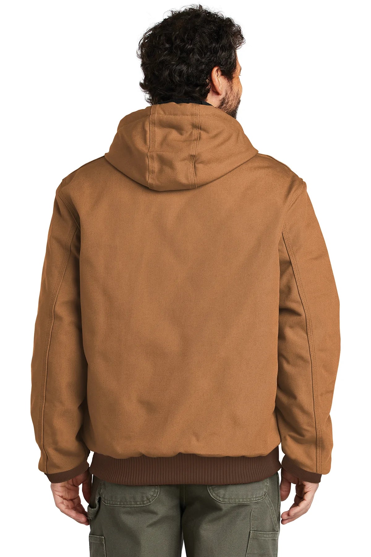 Carhartt Tall Flannel Lined Duck Custom Jackets in Brown - Durable Workwear for Construction, Farming & Outdoor Activities