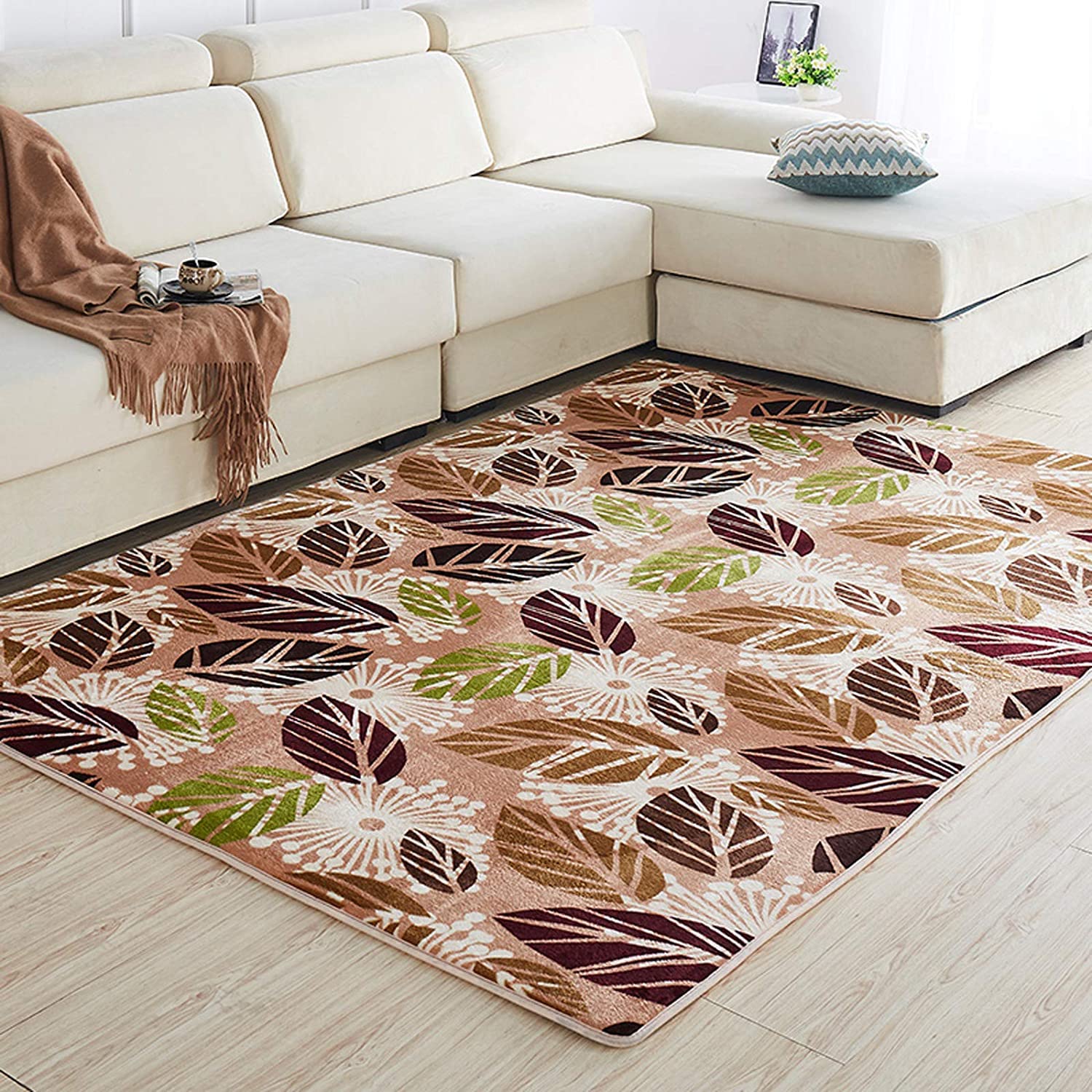 Premium Non-Slip Drum Rug & Piano Mat - 1.6x1.2m Leaf Green Soundproof Floor Mat for Electronic Drums, Shock Absorption Carpet - Perfect for Home Studios, Music Practice Rooms & Stage Performances