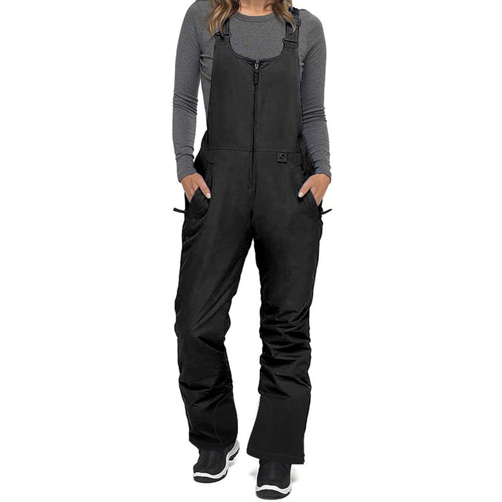 Women's Waterproof Insulated Ski Bib Overalls - Winter Snowboard Pants for Skiing, Snowboarding & Cold Weather Outdoor Activities