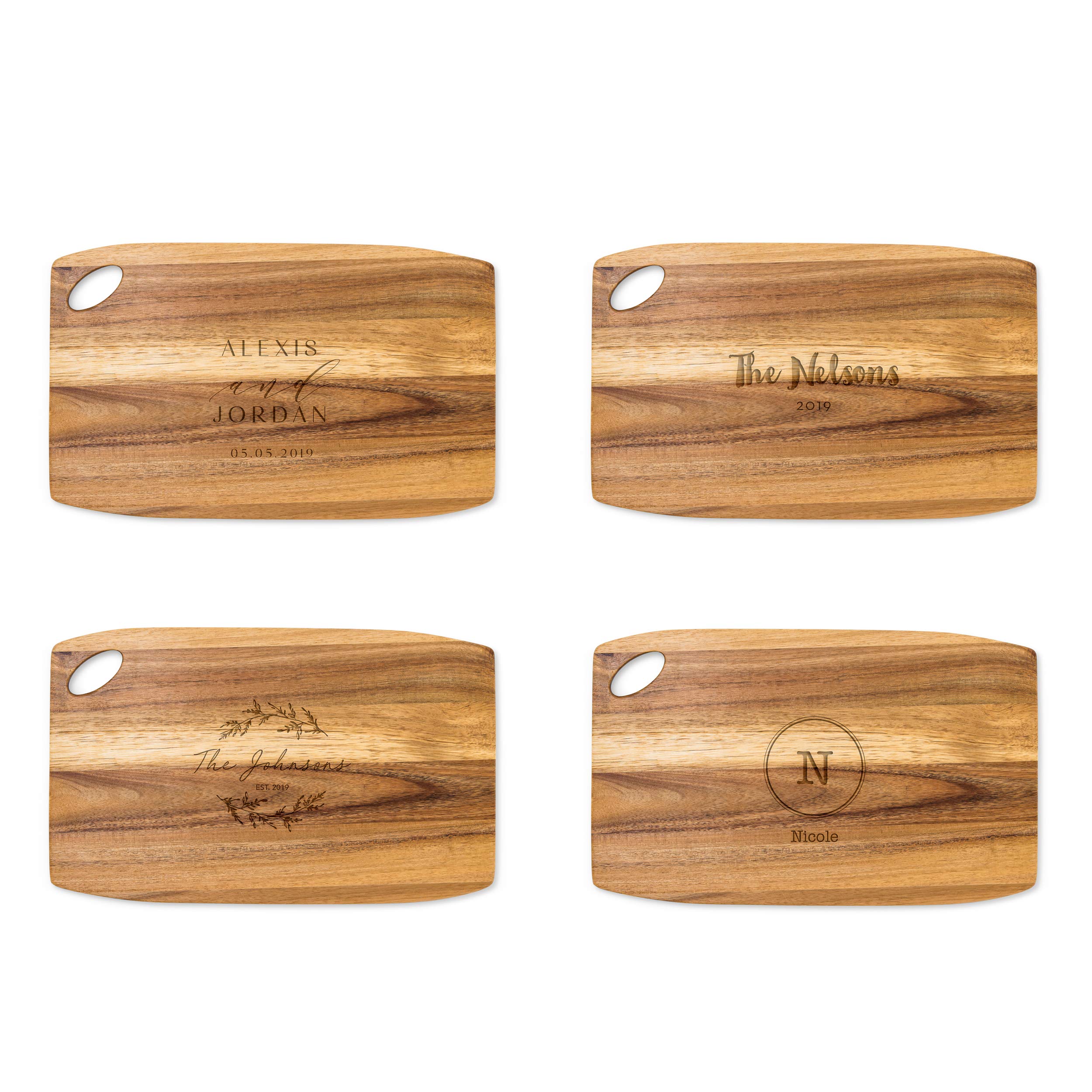 Personalized Wooden Cutting Board 16x10 Inches - Engraved Wedding Gift, Anniversary Present - Perfect for Cheese Platter, Charcuterie Serving & Kitchen Decor