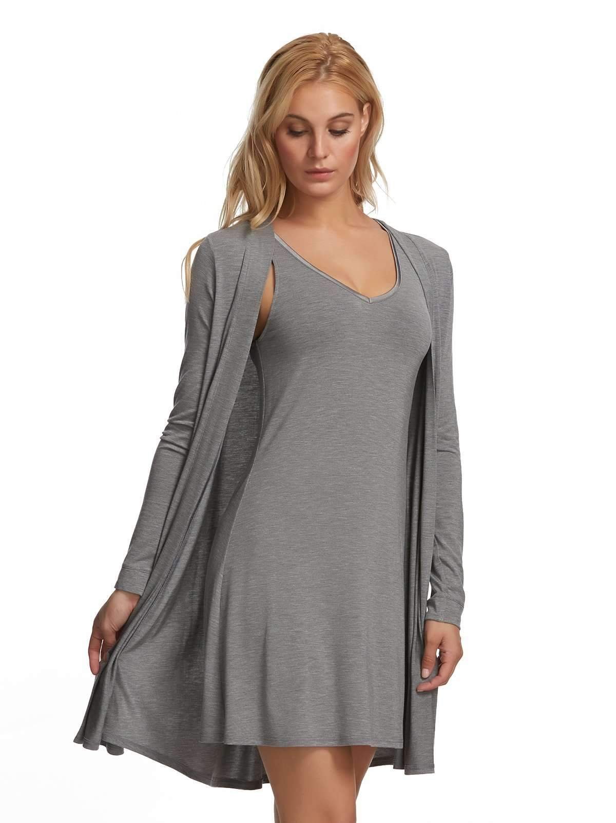 Felina Modal Tank Chemise & Wrap - Women's Soft Loungewear Set, Comfortable Pajama Sets for Women - Perfect for Home Relaxation, Spa Days & Cozy Evenings