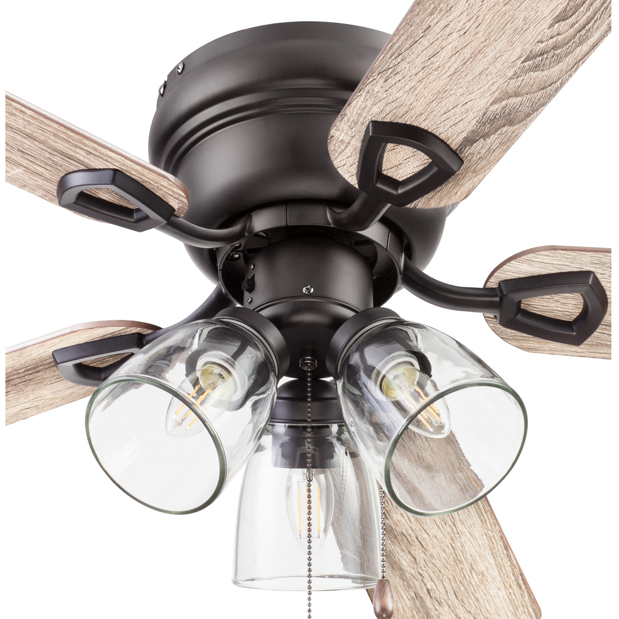 42 Inch Renton Ceiling Fan with Espresso Bronze Finish & Pull Chain - Modern Indoor Cooling for Living Room, Bedroom, and Office