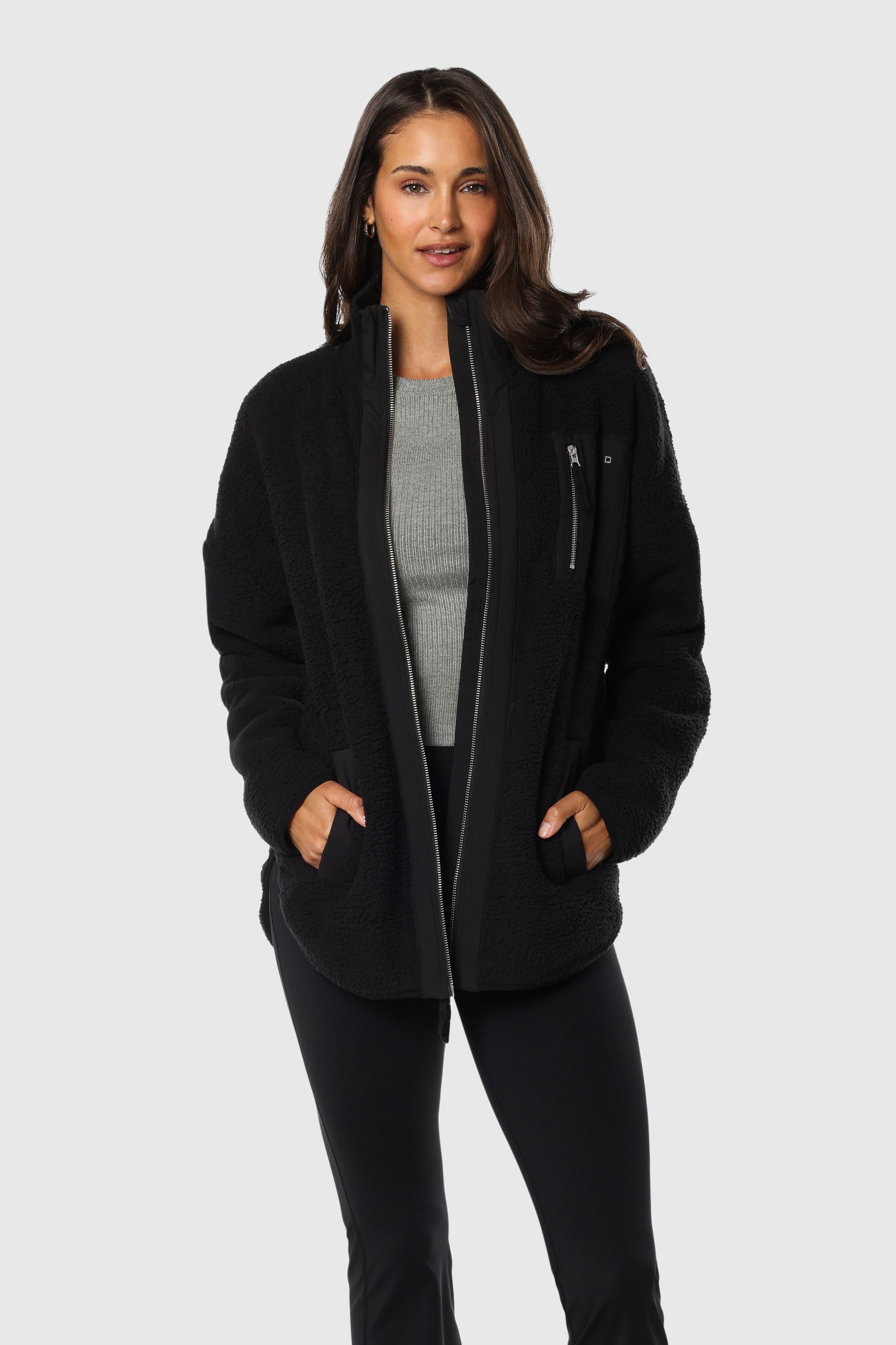 Stylish Teddy Zip Jacket for Women - Soft & Cozy Fleece Outerwear - Perfect for Casual Outfits & Winter Layering