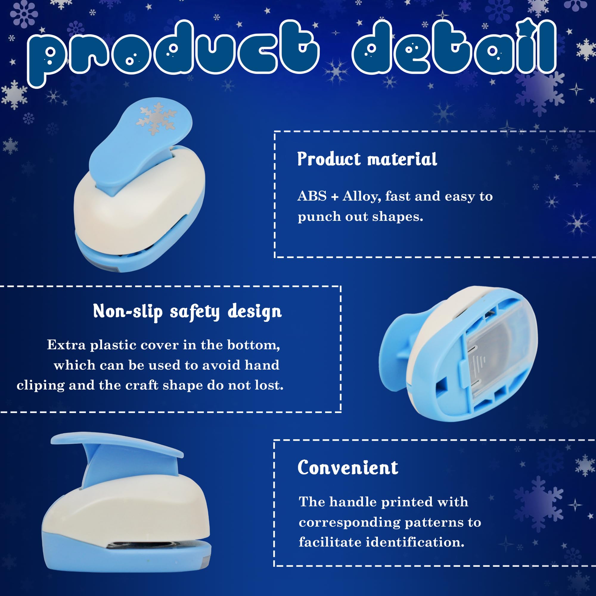 1-Inch Snowflake Paper Punch for Christmas Crafts, Scrapbooking, DIY Cards & Holiday Decorations - Perfect for Festive Gifts, Home Decor & Winter Art Projects