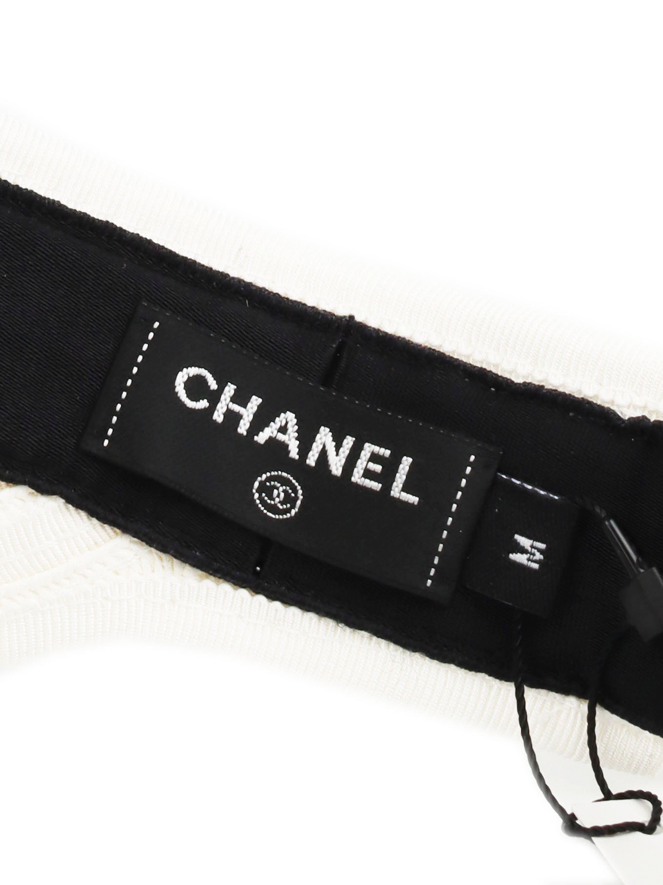 Chanel White Sun Visor Hat for Women - UV Protection Summer Beach Hat with Adjustable Strap | Perfect for Outdoor Activities, Beach Vacations & Fashion Accessories