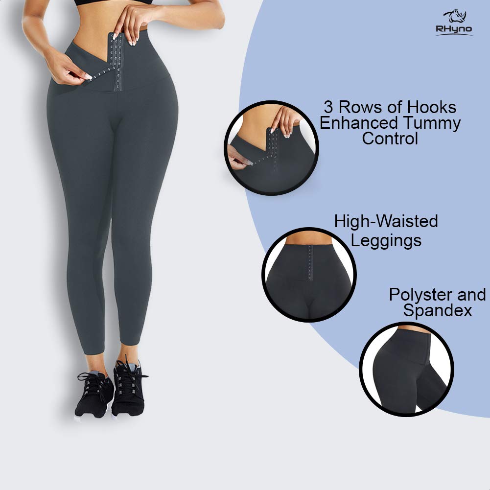 RHYno Women's High Waisted Tummy Control Yoga Leggings - Butt Lifting Workout Pants for Gym, Running & Lounge Wear | Comfortable & Stretchy Activewear for Women