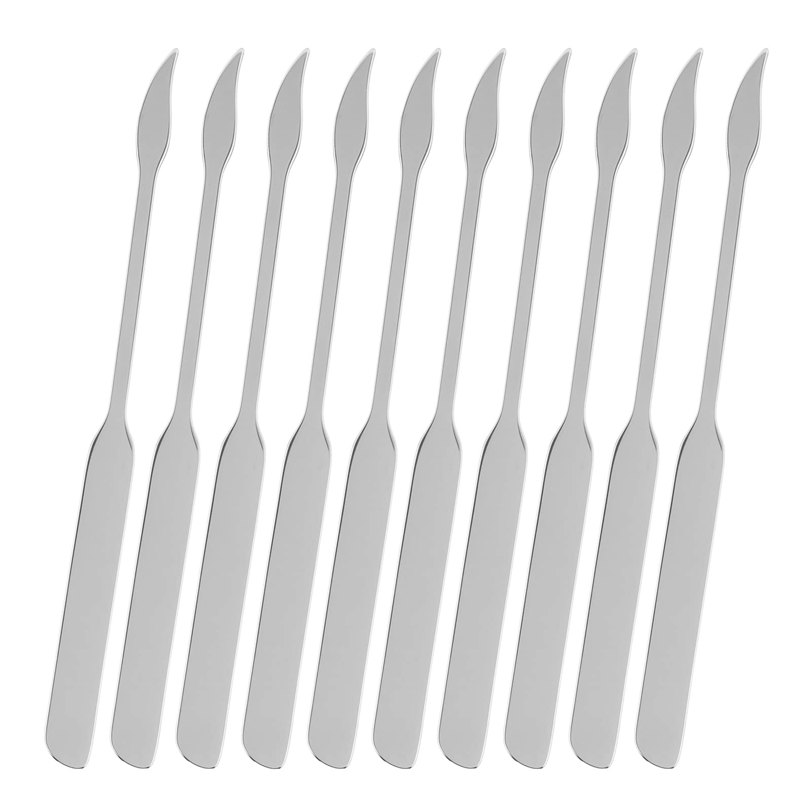 Korean Makeup Scraper Set - 10PCS Stainless Steel Spatulas for Foundation & Manicure | Professional Makeup Artist Tools