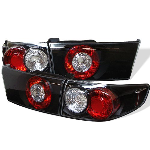 Euro Style Black Clear Tail Lights for Honda Accord 4-Door 2003-2005 - Replacement Car Parts for Enhanced Style & Night Visibility - Perfect for Custom Upgrades & Night Driving Safety