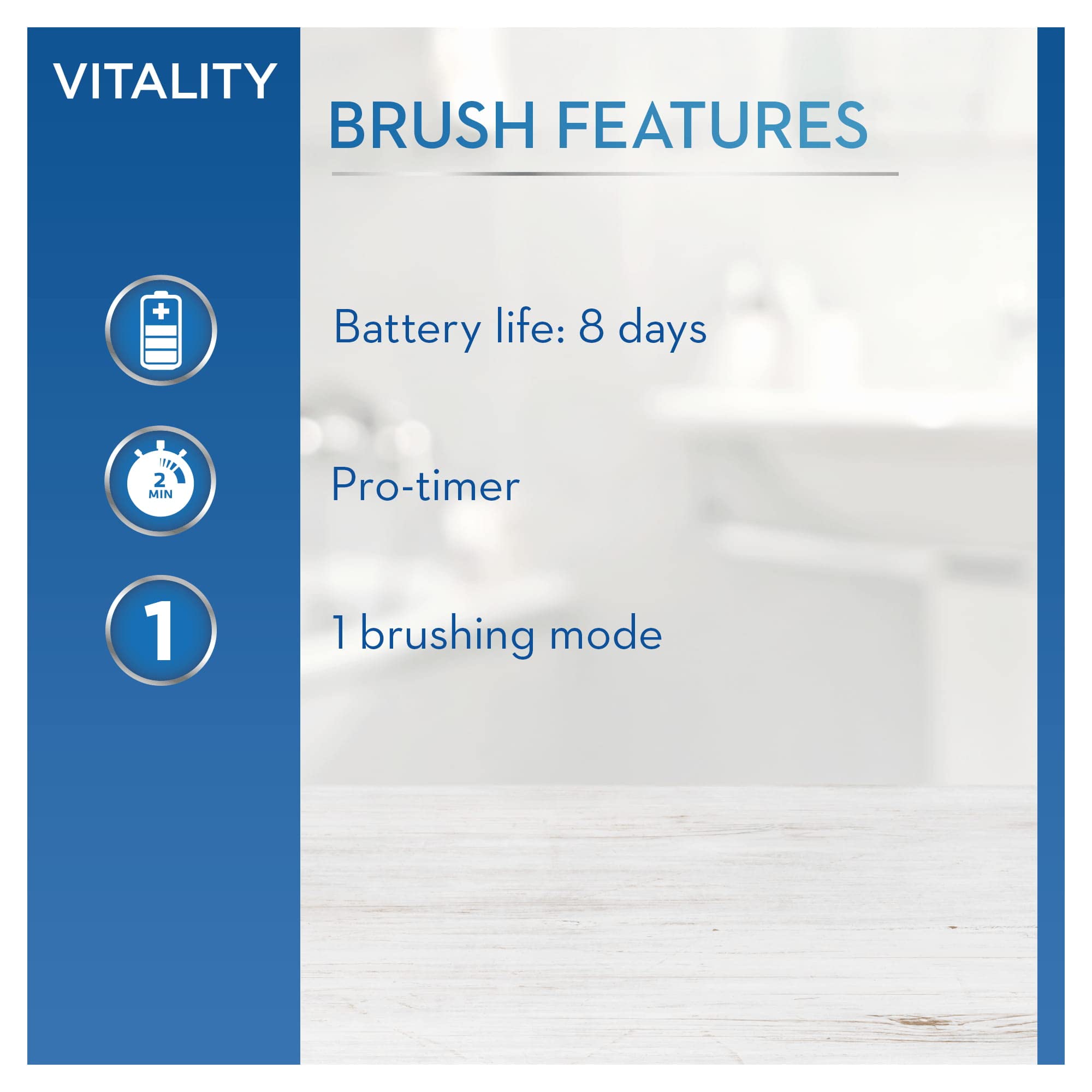 Oral-B CrossAction Electric Toothbrush with Vitality Plus - Rechargeable Battery, Deep Cleaning for Whitening Teeth - Perfect for Travel, Home & Daily Oral Care Routine