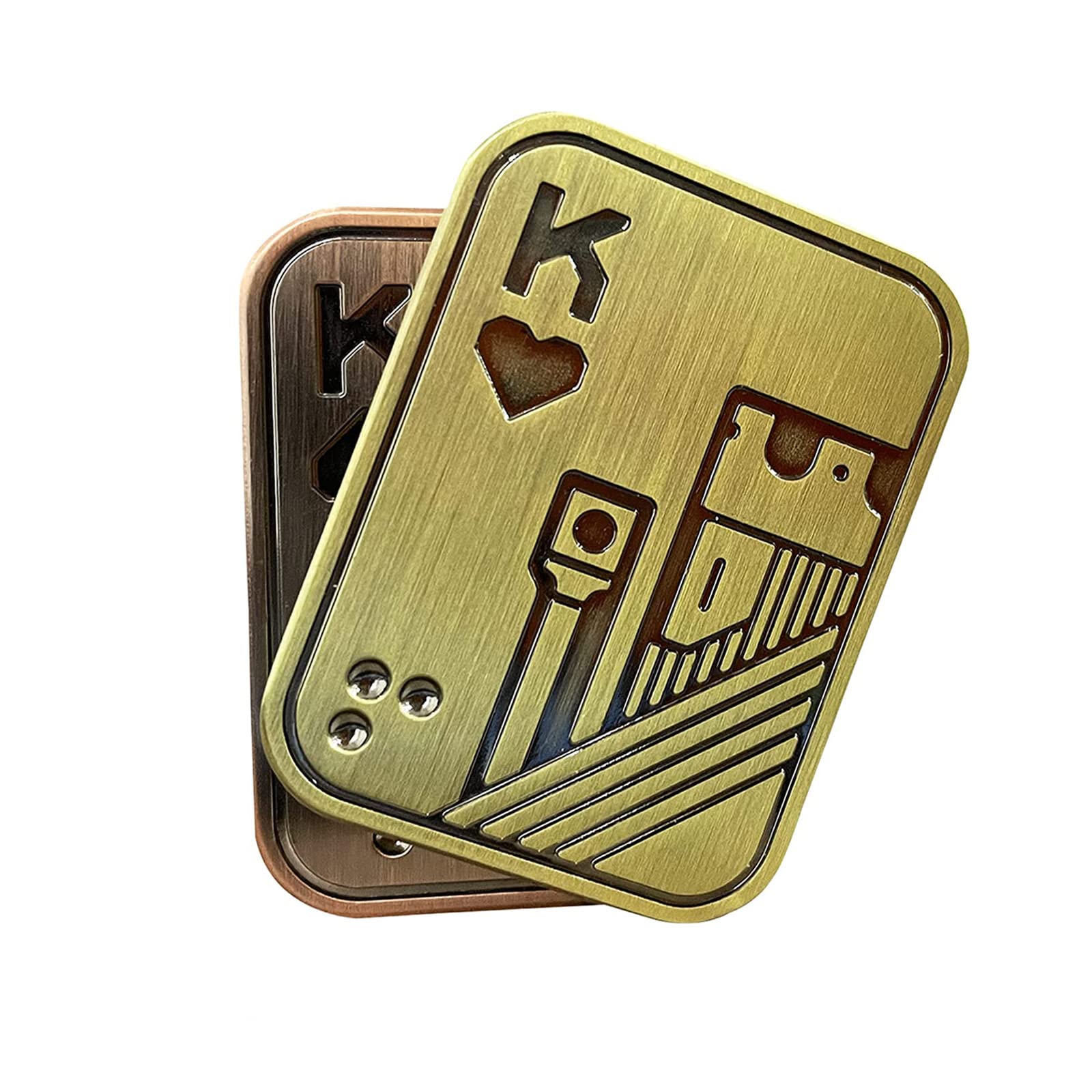 Metal Poker Fidget Slider - Stress Relief Sensory Toy for Adults with ADHD & Anxiety | Office Desk Fidget Toy for Men | Perfect Gift for Boyfriend & Father | Use at Work, Home or Travel to Reduce Stress