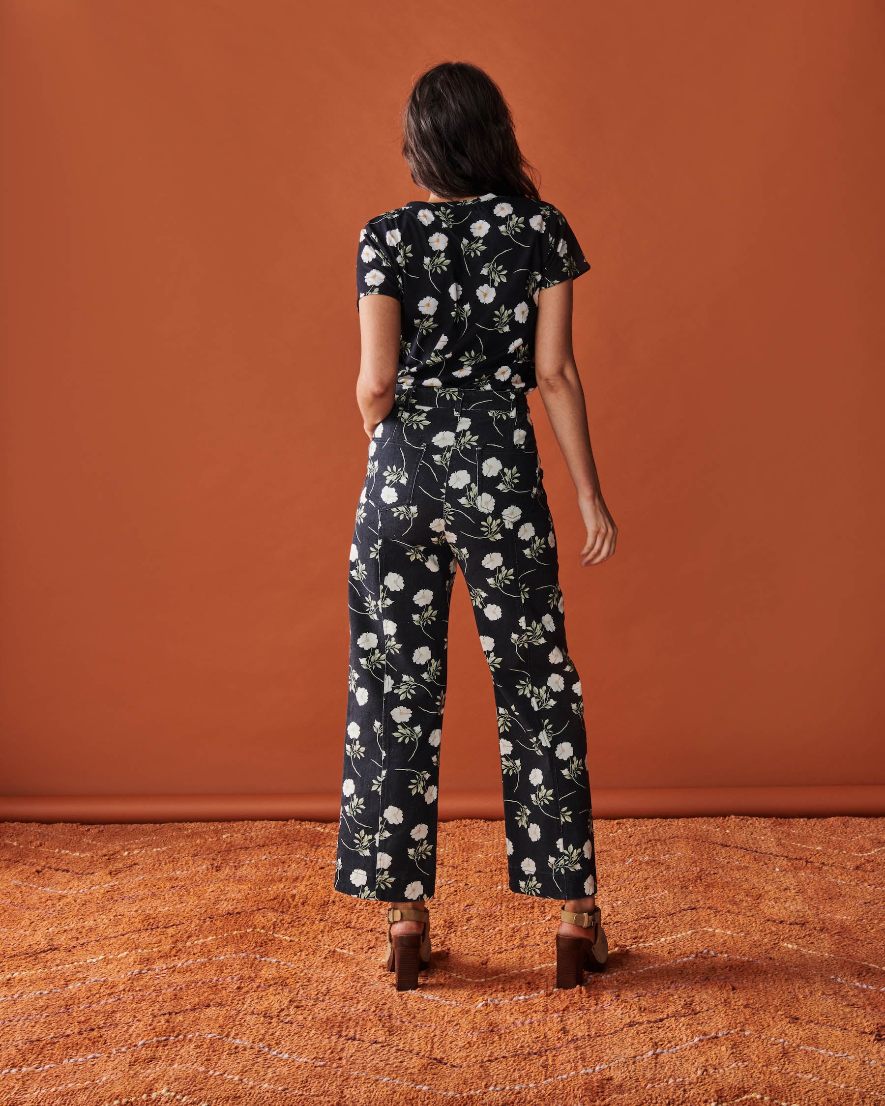 Wild Rose Denim Pants for Women - High Waist Stretch Jeans with Pockets | Casual, Work & Everyday Wear